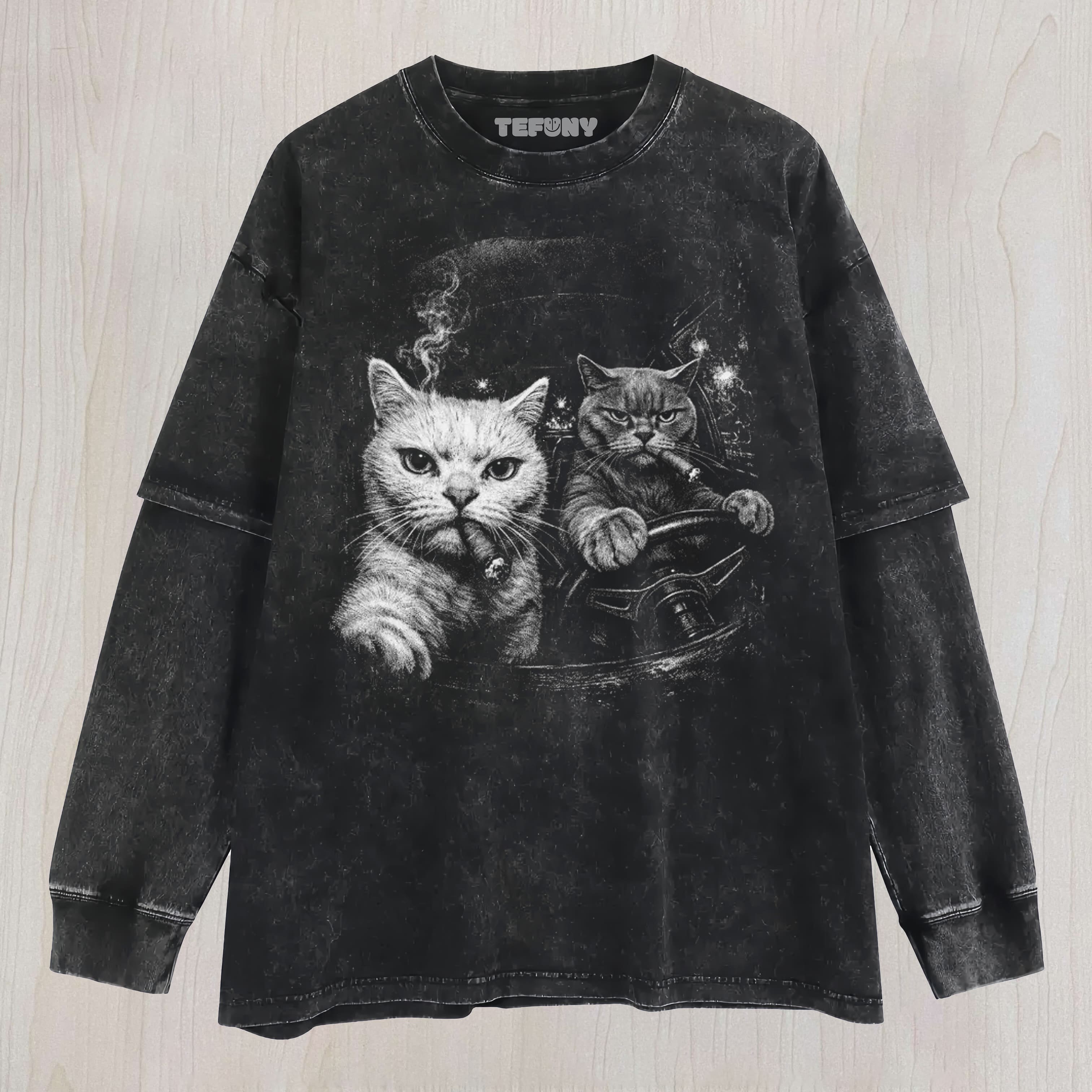GANGSTER CATS UNISEX TEE, TANK TOP, LAYERED LS, SWEATSHIRT & HOODIE