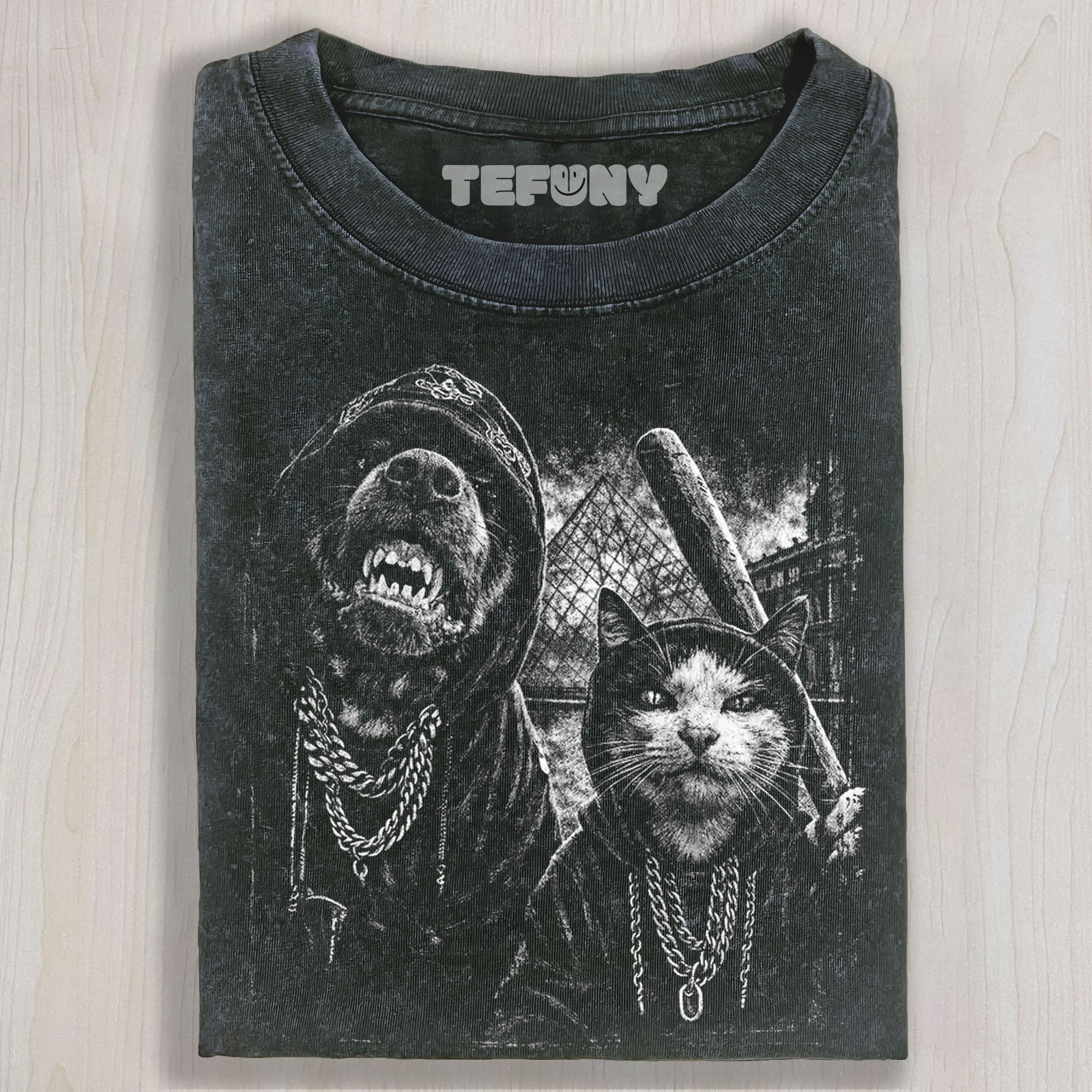 GANGSTER CAT & DOG UNISEX TEE, TANK TOP, LAYERED LS, SWEATSHIRT & HOODIE