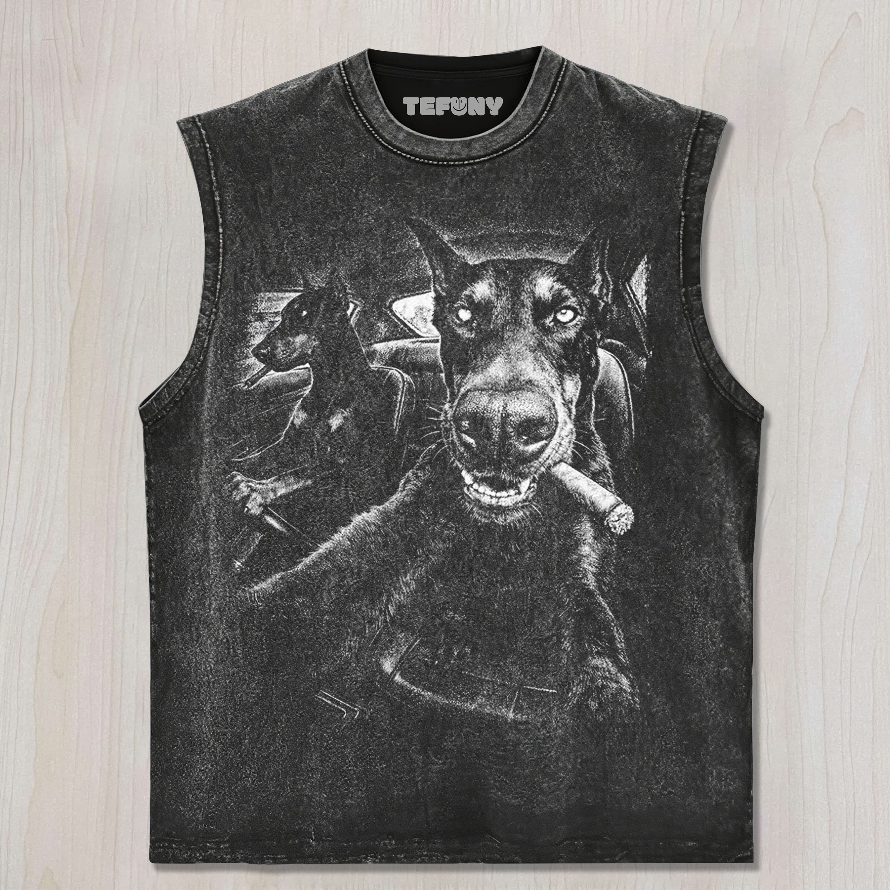 GANGSTER DOGS SMOKING UNISEX TEE, TANK TOP, LAYERED LS, SWEATSHIRT & HOODIE