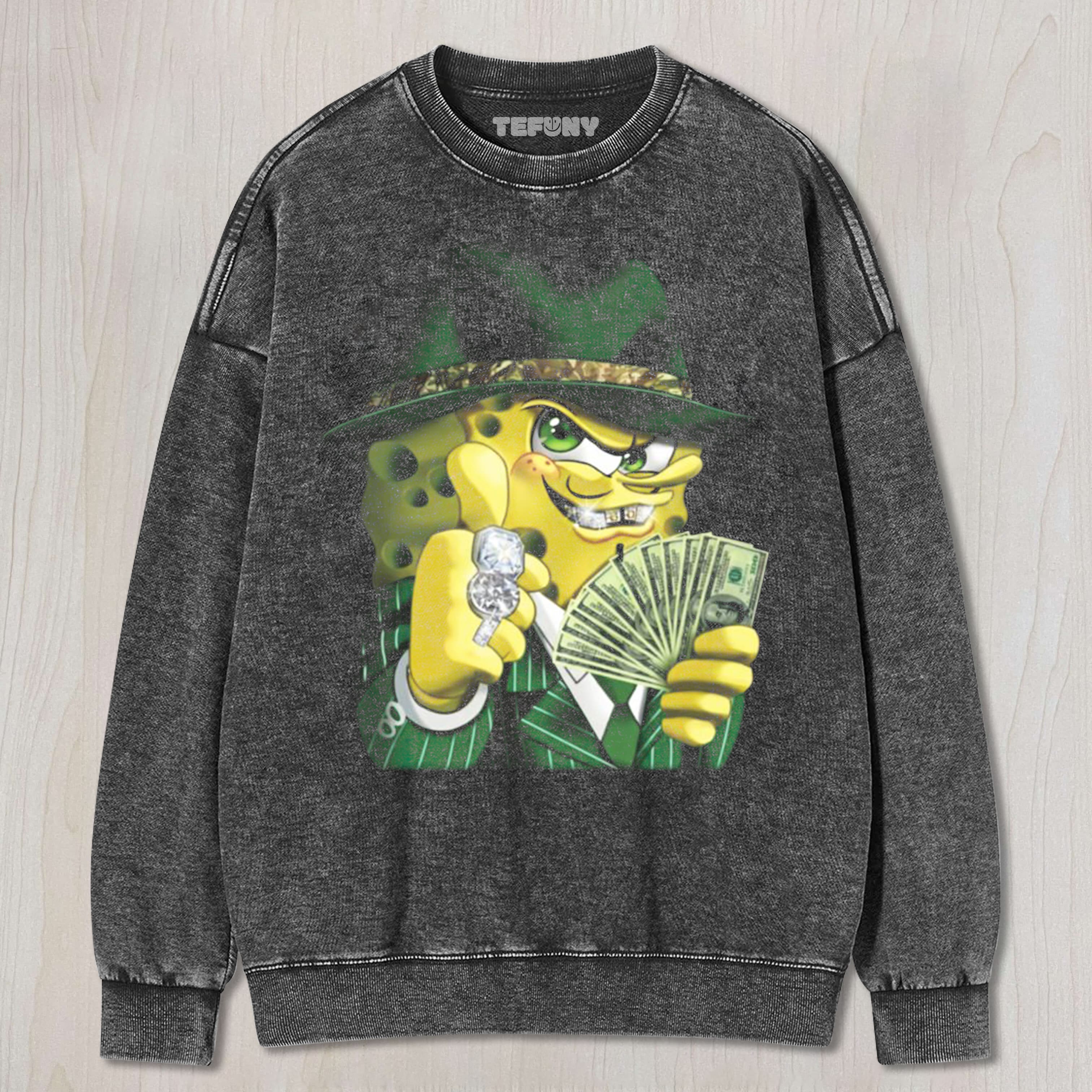 GANGSTER SPONGEBOB UNISEX TEE, TANK TOP, LAYERED LS, SWEATSHIRT & HOODIE