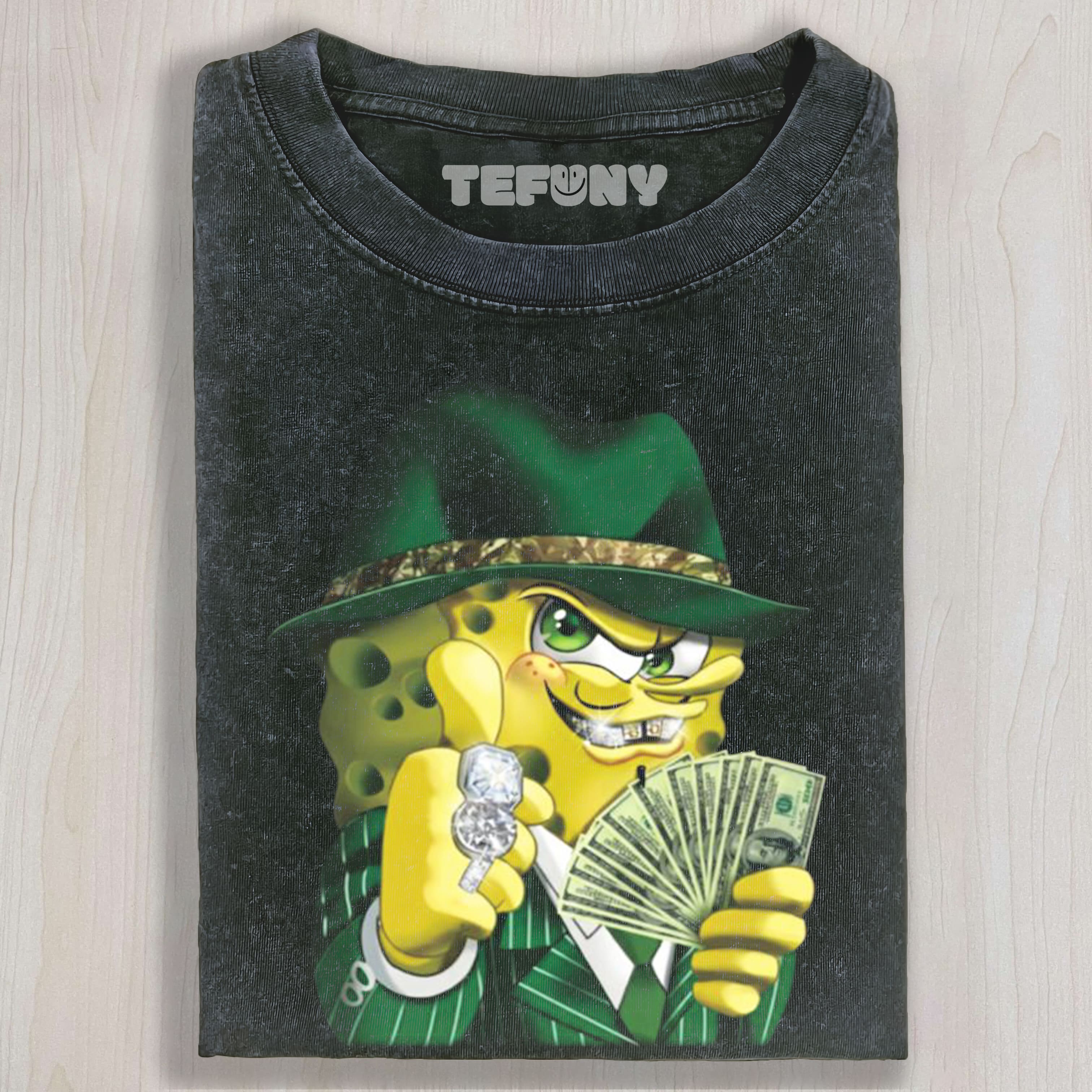 GANGSTER SPONGEBOB UNISEX TEE, TANK TOP, LAYERED LS, SWEATSHIRT & HOODIE