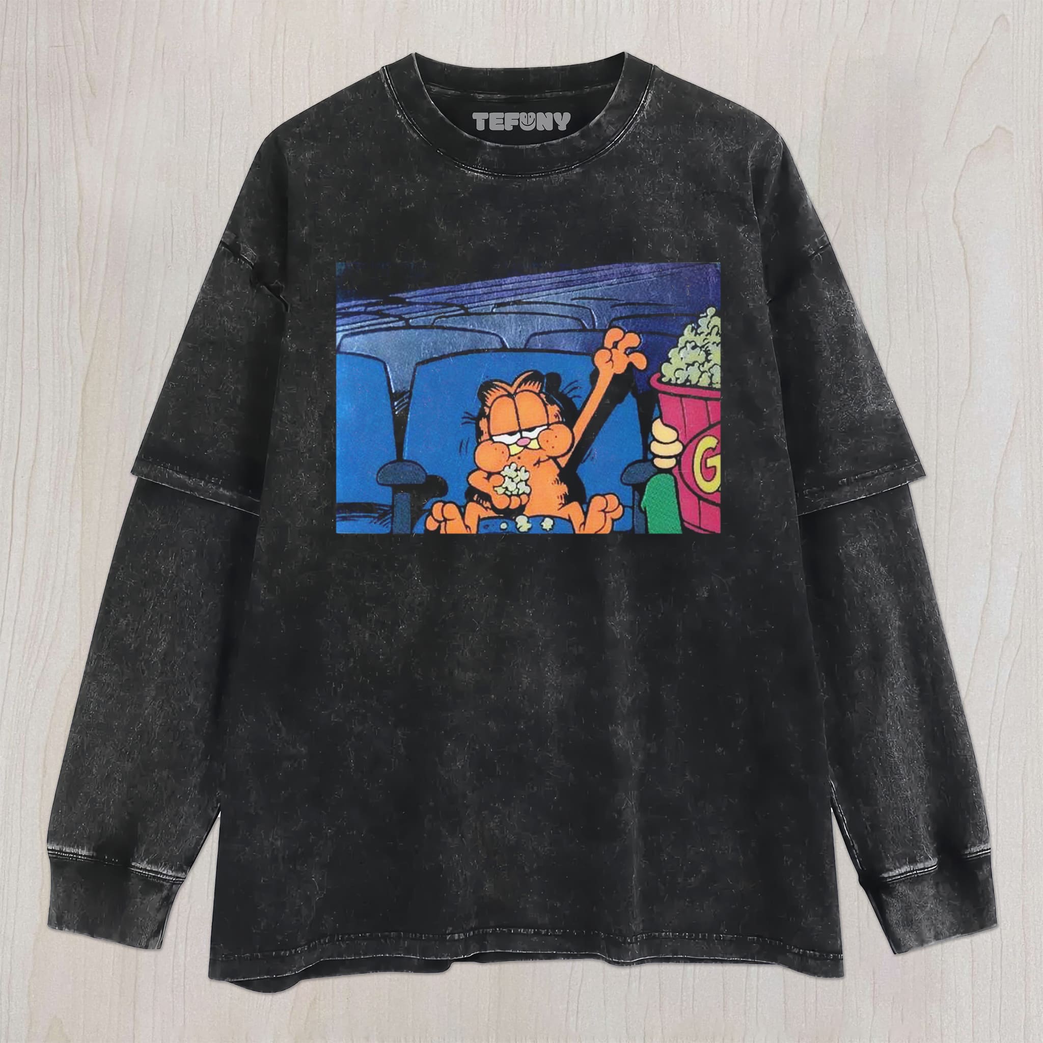 GARFIELD AT THE CINEMA UNISEX TEE, TANK TOP, LAYERED LS, SWEATSHIRT & HOODIE