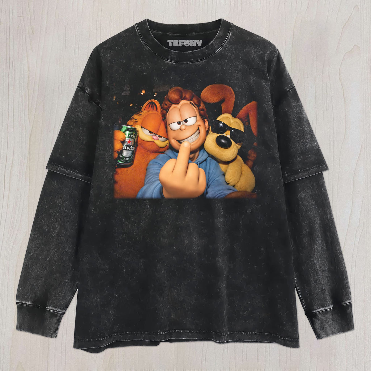 GARFIELD REBEL VIBES TEE V2 UNISEX TEE, TANK TOP, LAYERED LS, SWEATSHIRT & HOODIE