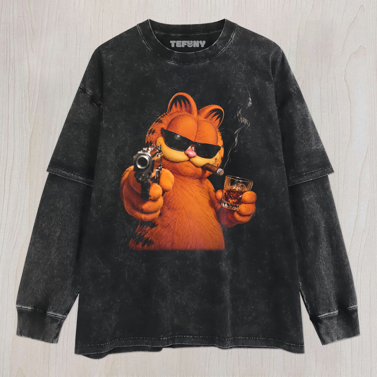 GARFIELD REBEL VIBES TEE V6 UNISEX TEE, TANK TOP, LAYERED LS, SWEATSHIRT & HOODIE