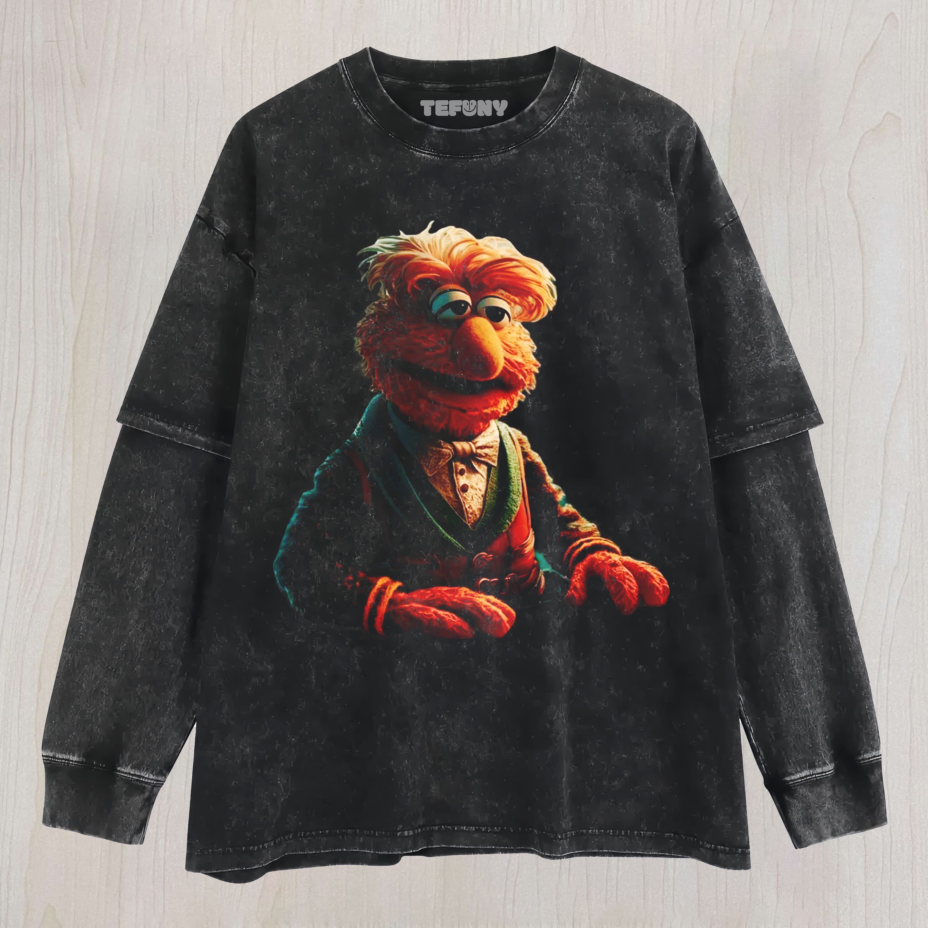 GENTLEMAN MUPPET CHARACTER VINTAGE UNISEX TEE, TANK TOP, LAYERED LS, SWEATSHIRT & HOODIE