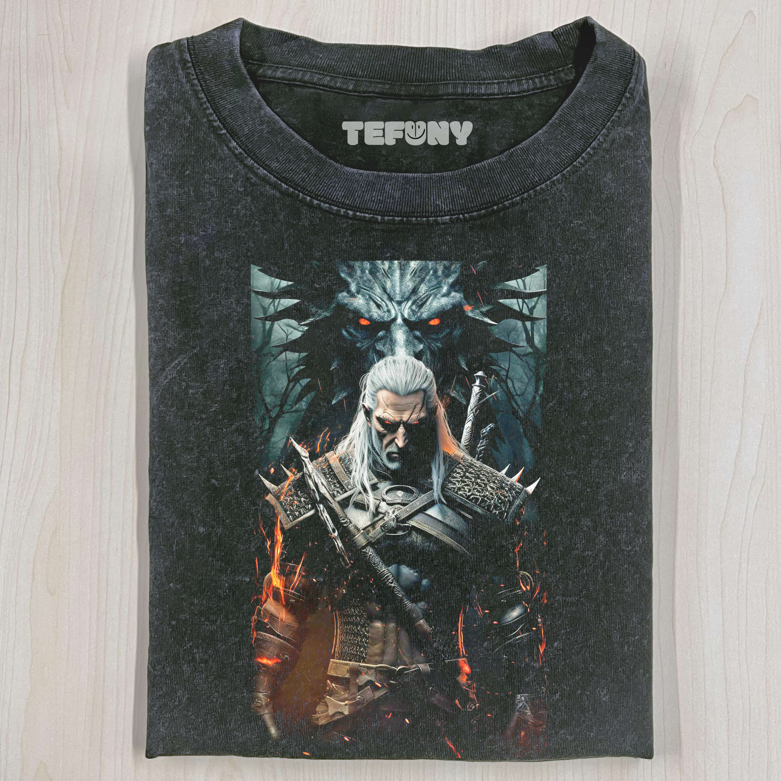 GERALT OF RIVIA IN BATTLE T-SHIRT V1
