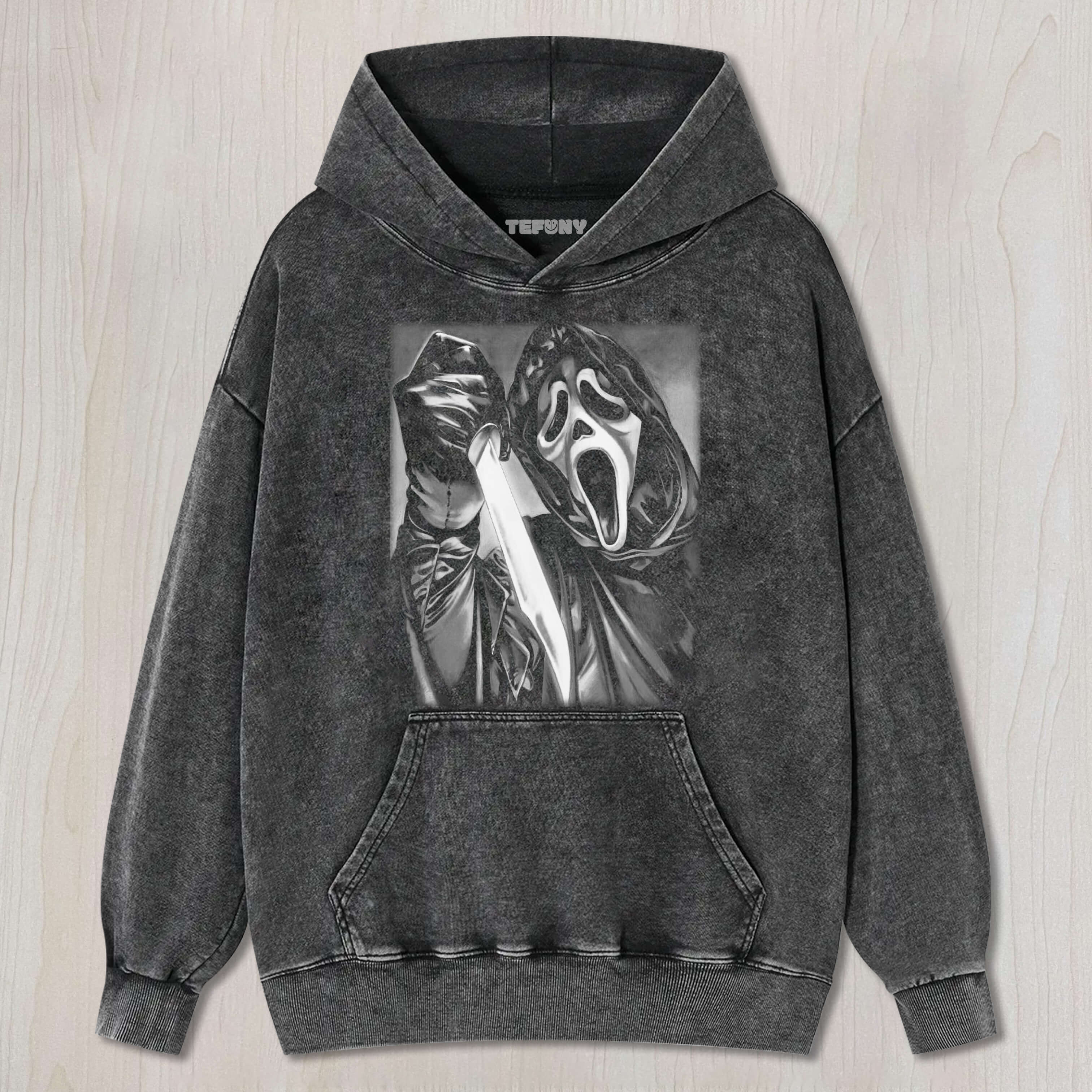 GHOST FACE HOLDING A KNIFE TEE & SWEAT & HOOD