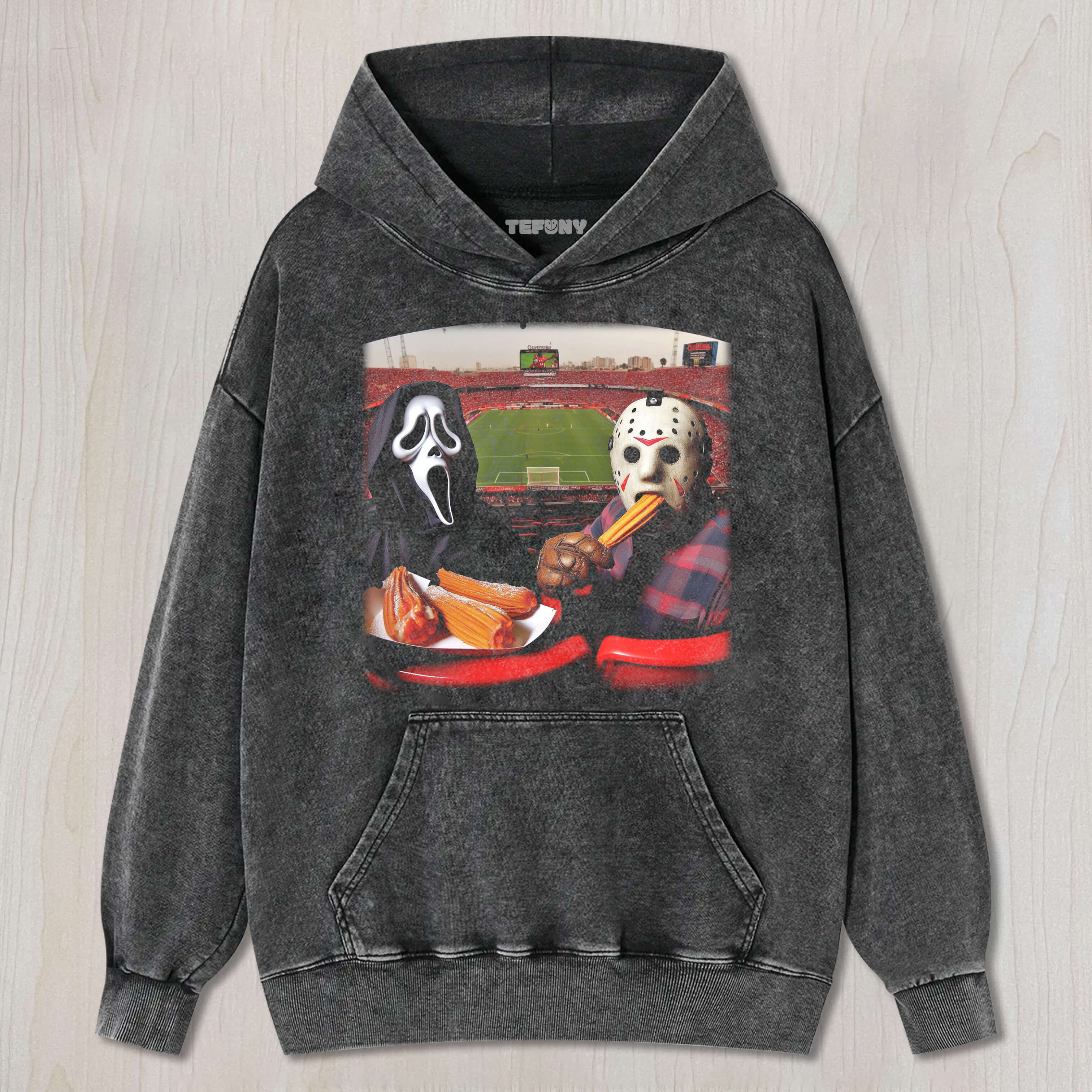 GHOSTFACE AND JASON ARE WATCHING THE GAME T-SHIRT