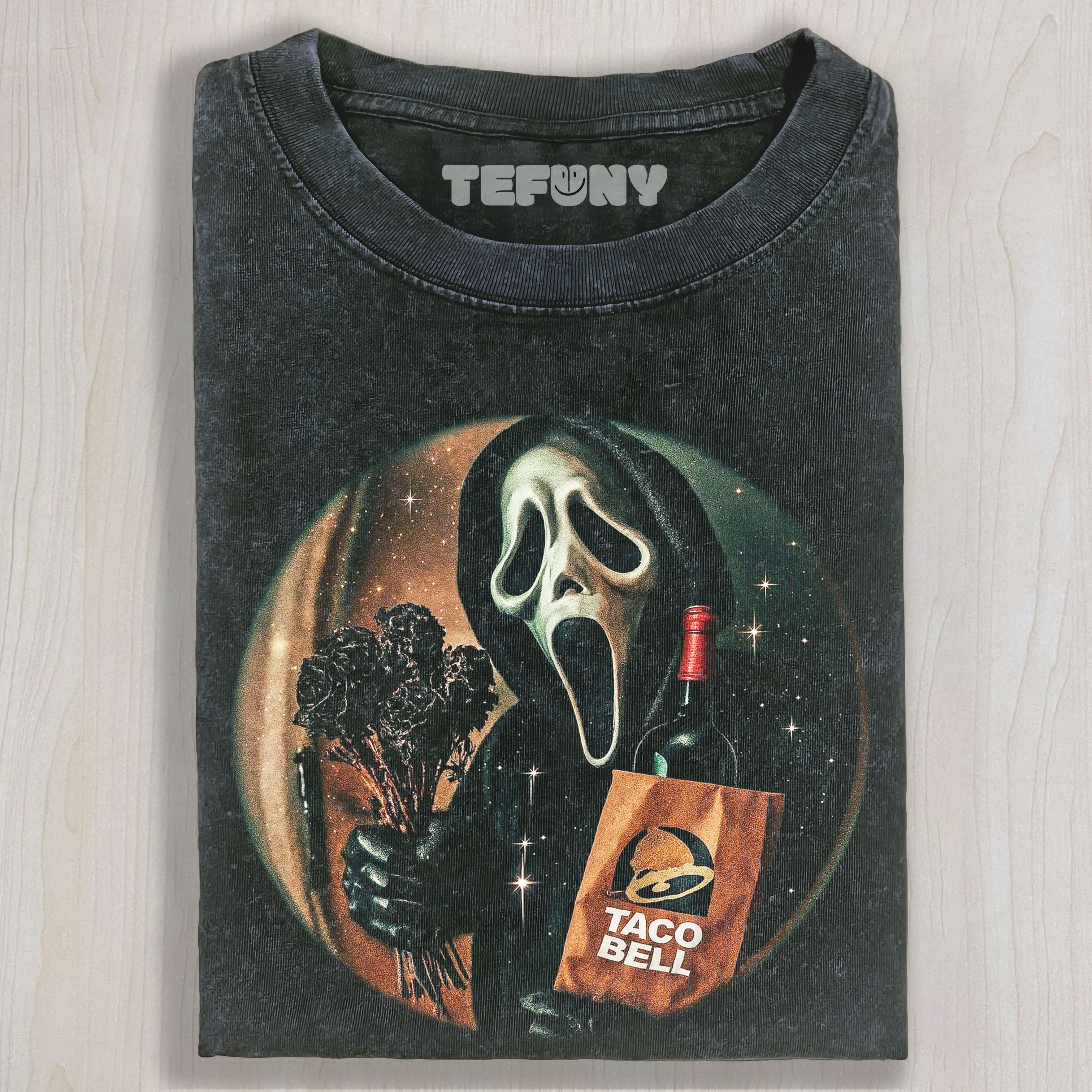 GHOSTFACE HOLDING A BOUQUET OF ROSES TEE & SWEAT & HOOD