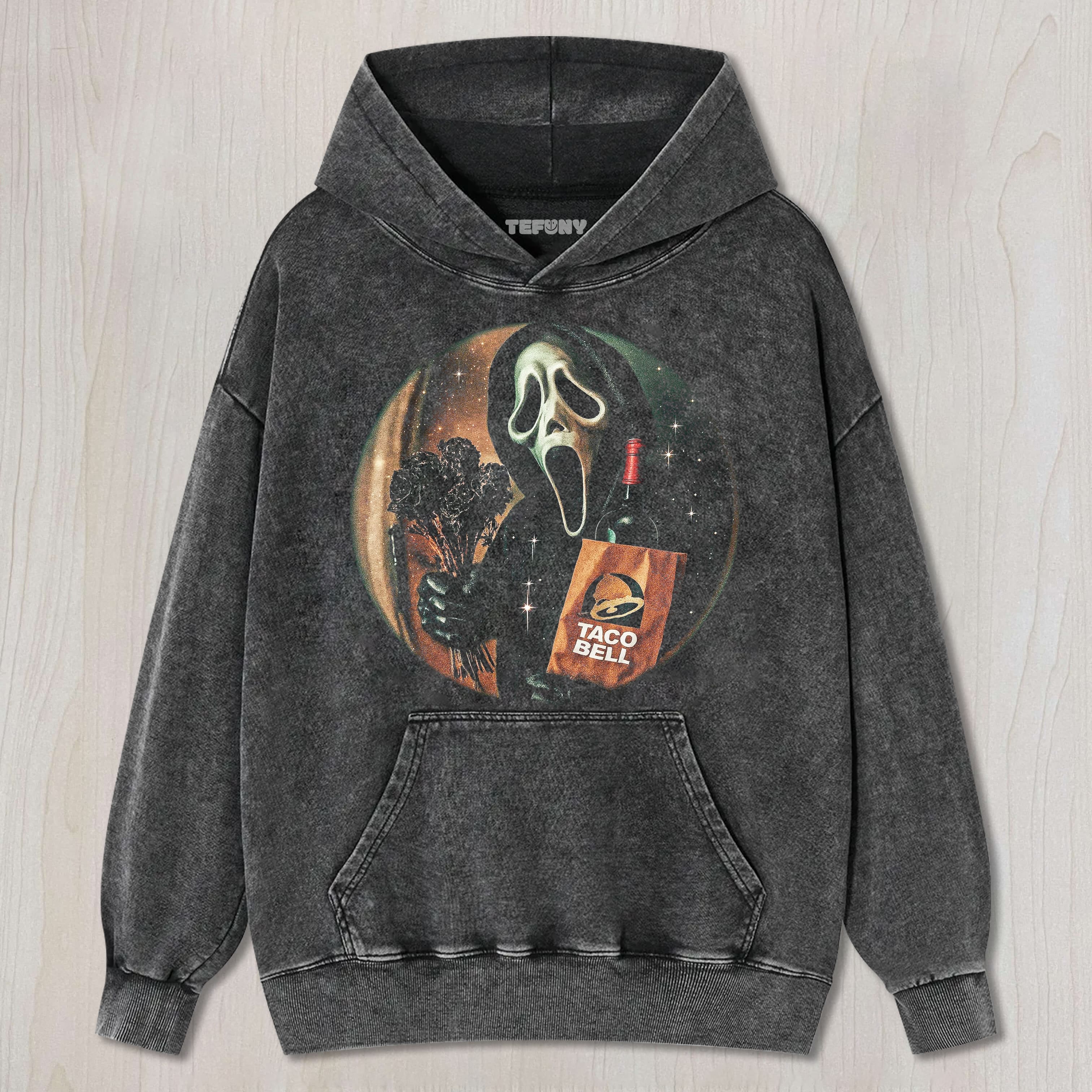 GHOSTFACE HOLDING A BOUQUET OF ROSES TEE & SWEAT & HOOD
