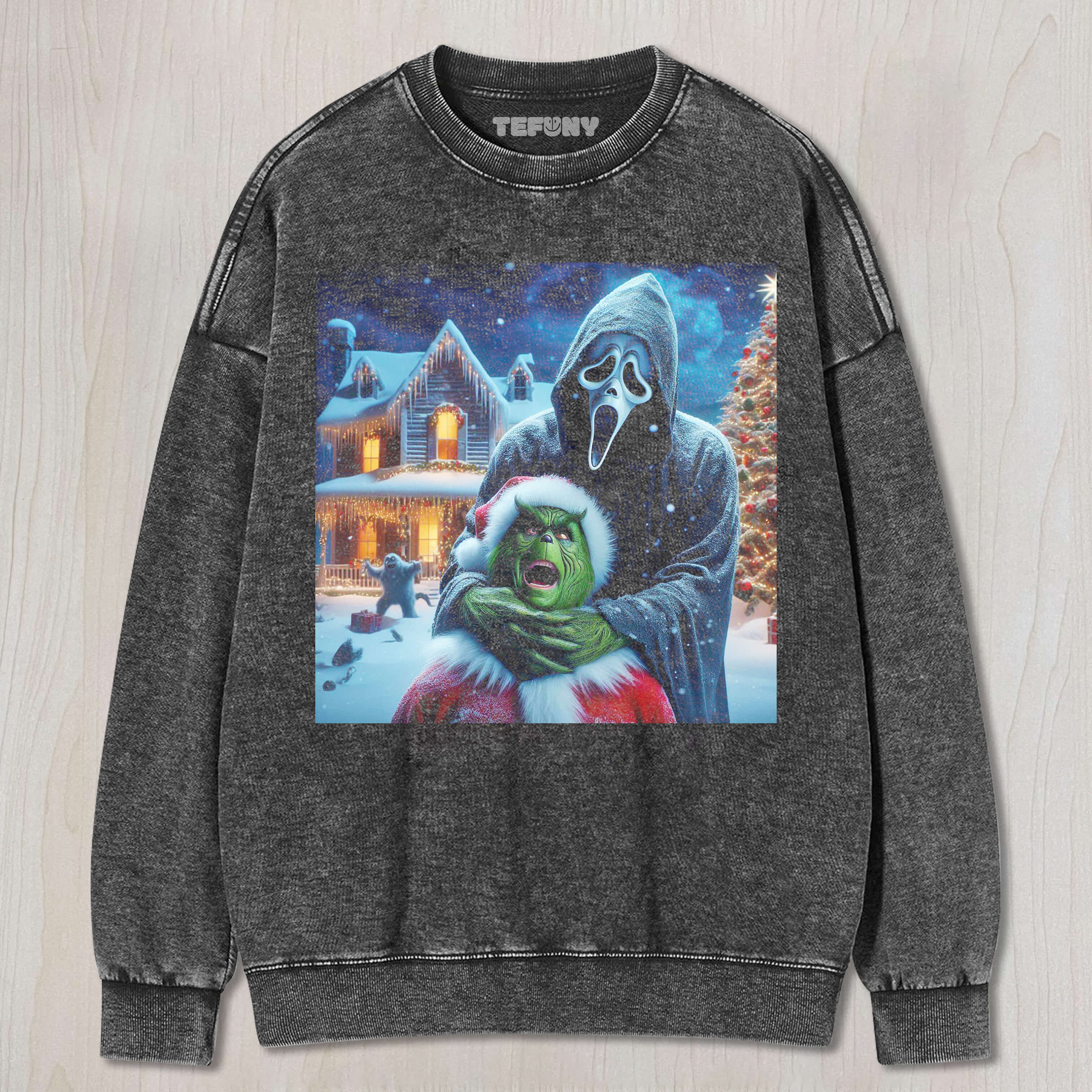 GHOSTFACE TEACHES CHRISTMAS GRINCH A LESSON T-SHIRT & LONG SLEEVES & HOODIES