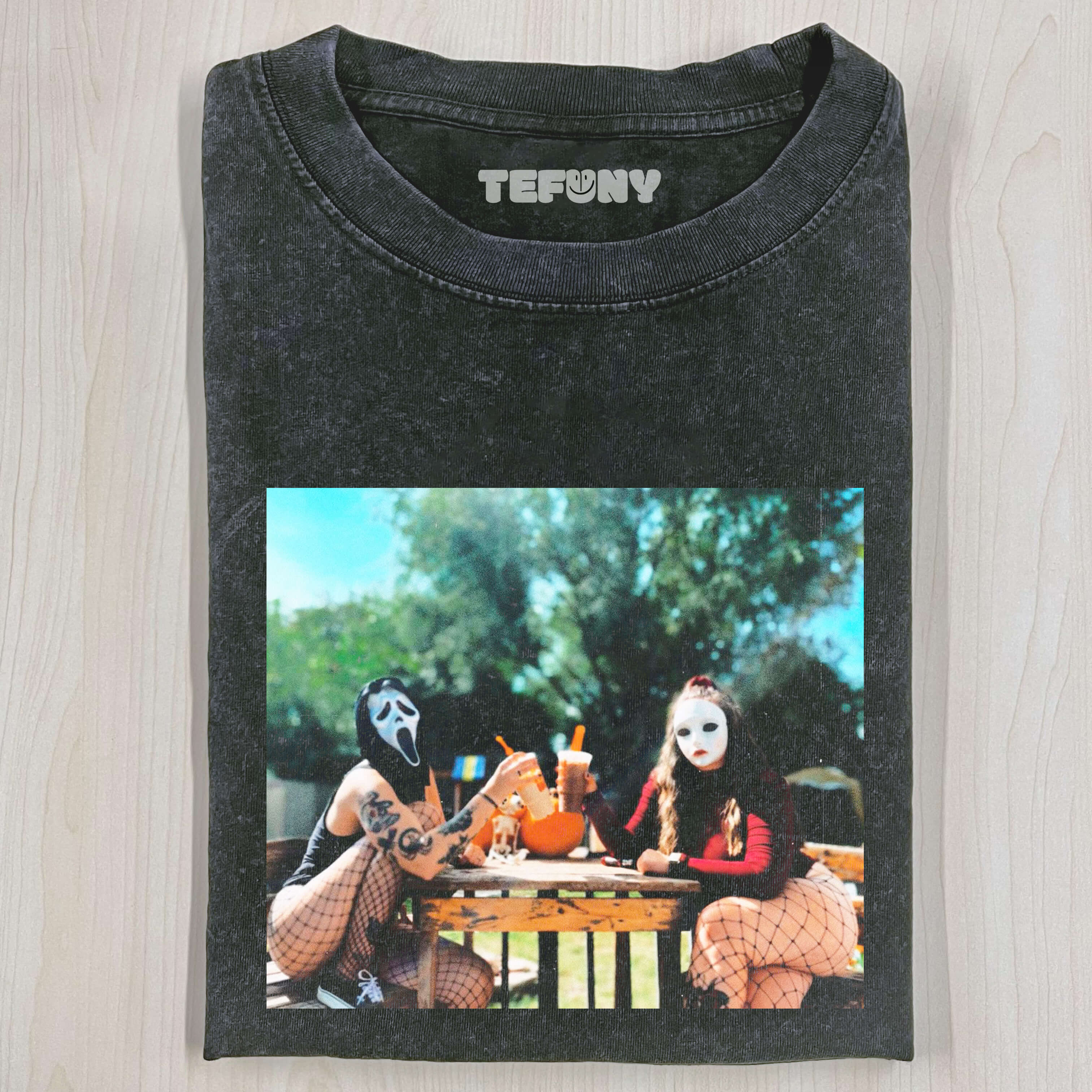 GHOST FACE DRINKING AFTERNOON TEA T-SHIRT