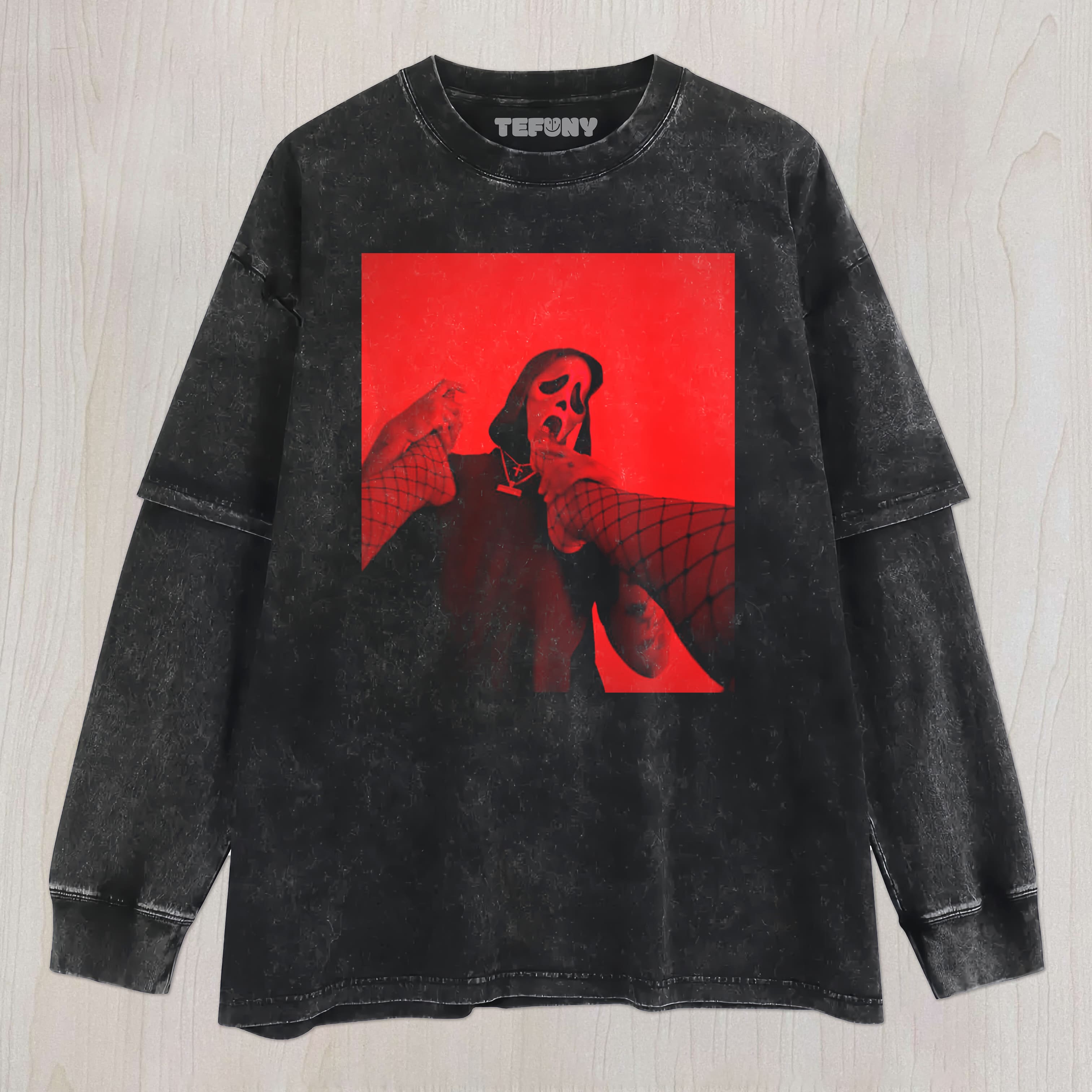 GHOST FACE GRABBED THE LEGS UNISEX TEE, TANK TOP, LAYERED LS, SWEATSHIRT & HOODIE