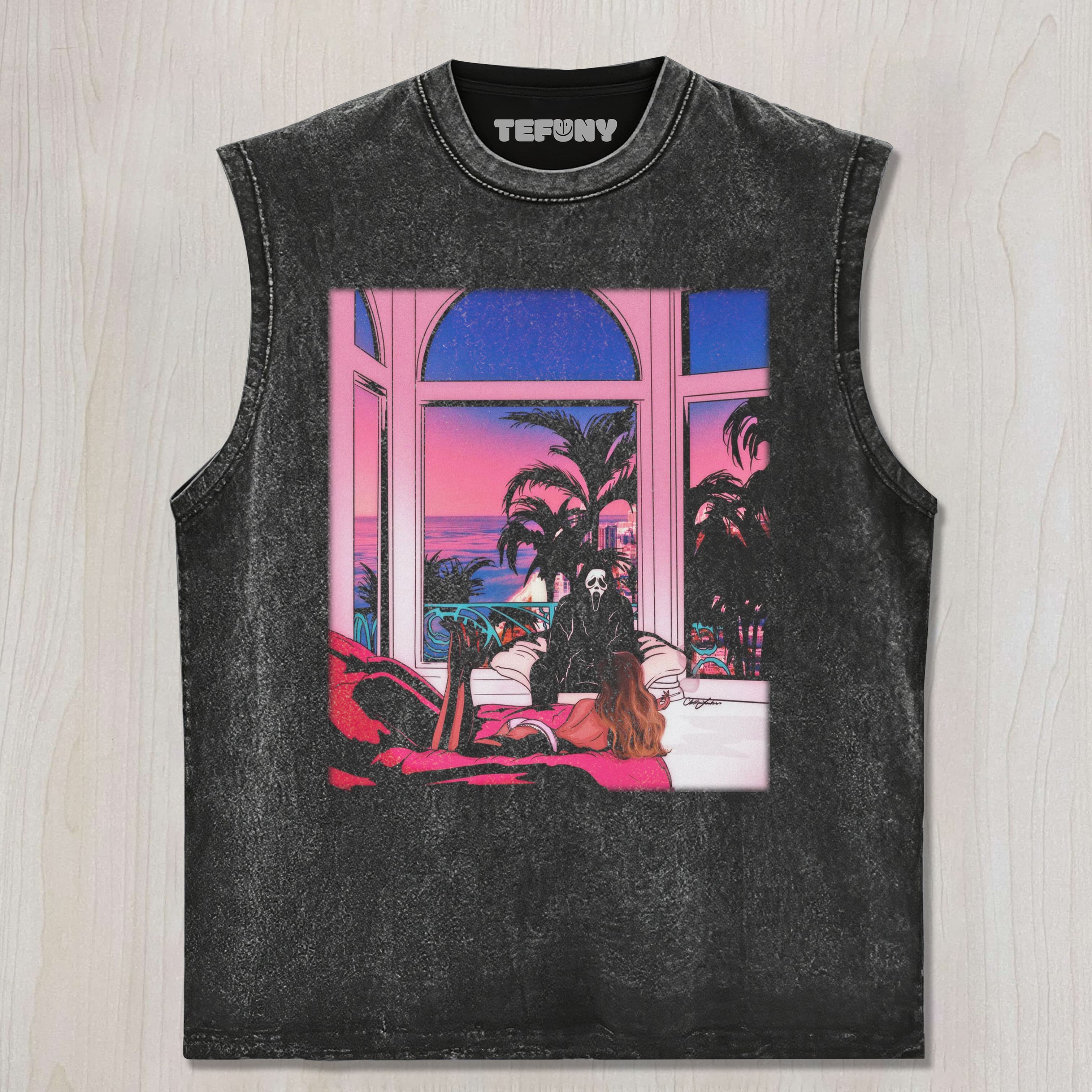 GHOST FACE IS SITTING UNISEX TEE, TANK TOP, LAYERED LS, SWEATSHIRT & HOODIE