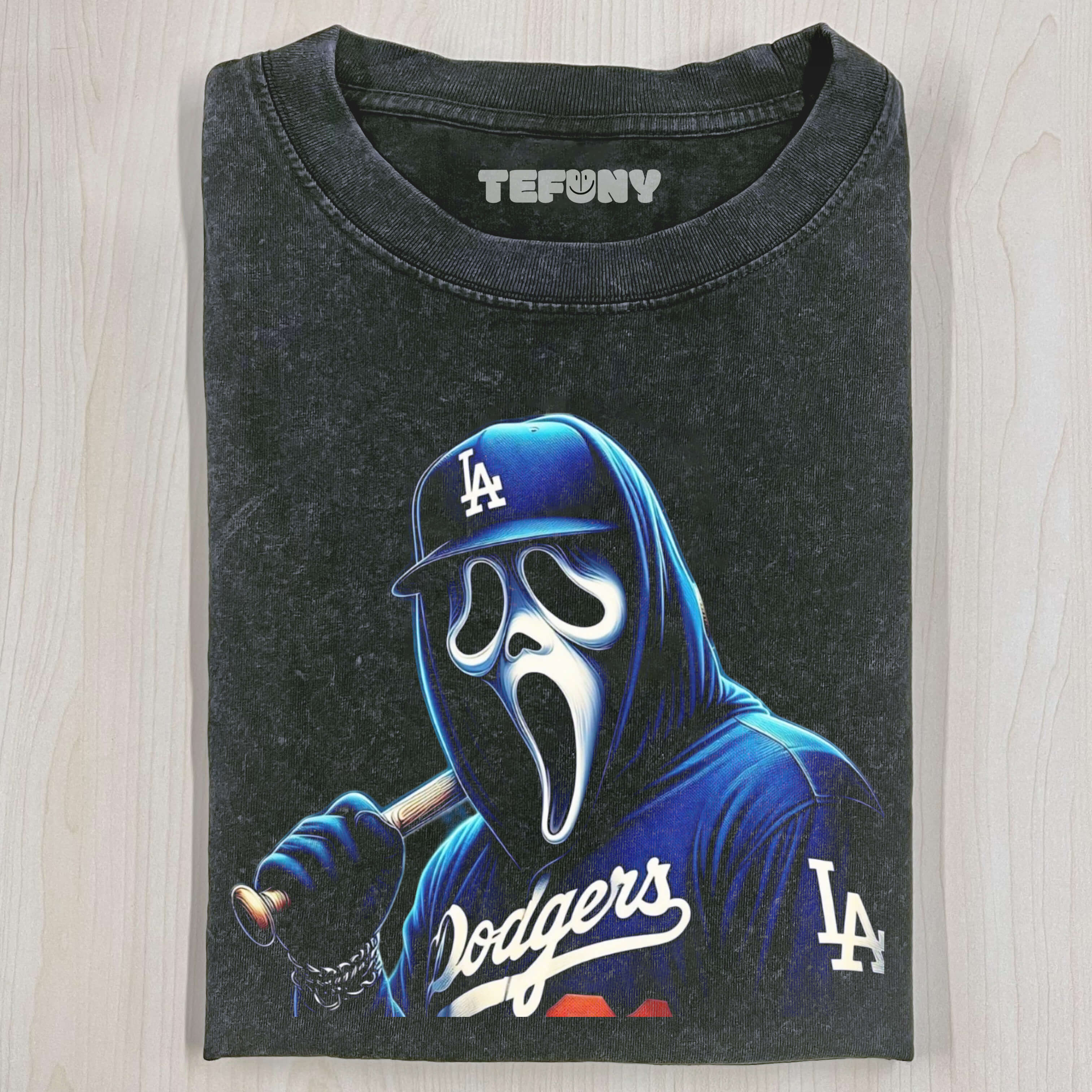 GHOST FACE PLAYING BASEBALL T-SHIRT