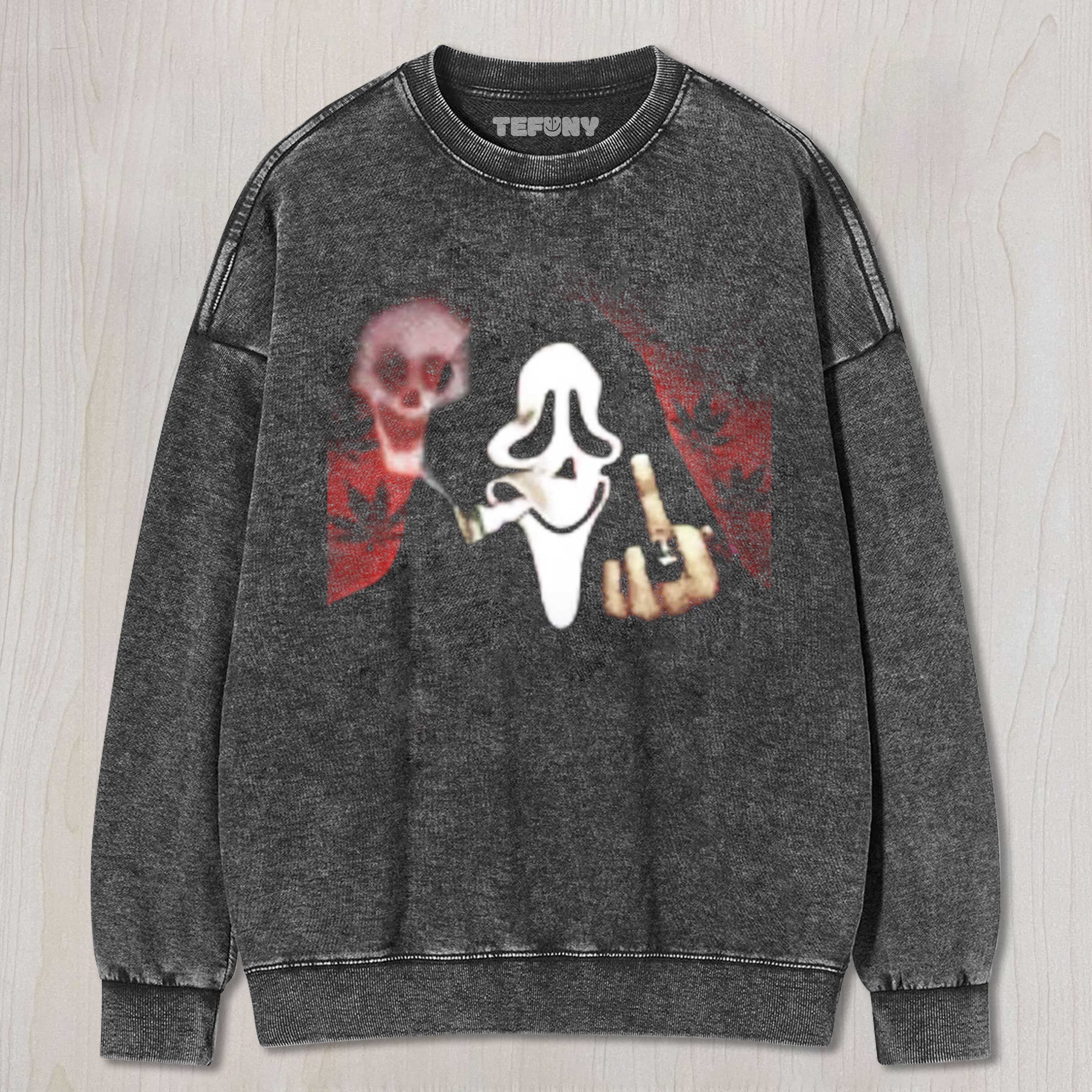 GHOST FACE SMOKING UNISEX TEE, TANK TOP, LAYERED LS, SWEATSHIRT & HOODIE