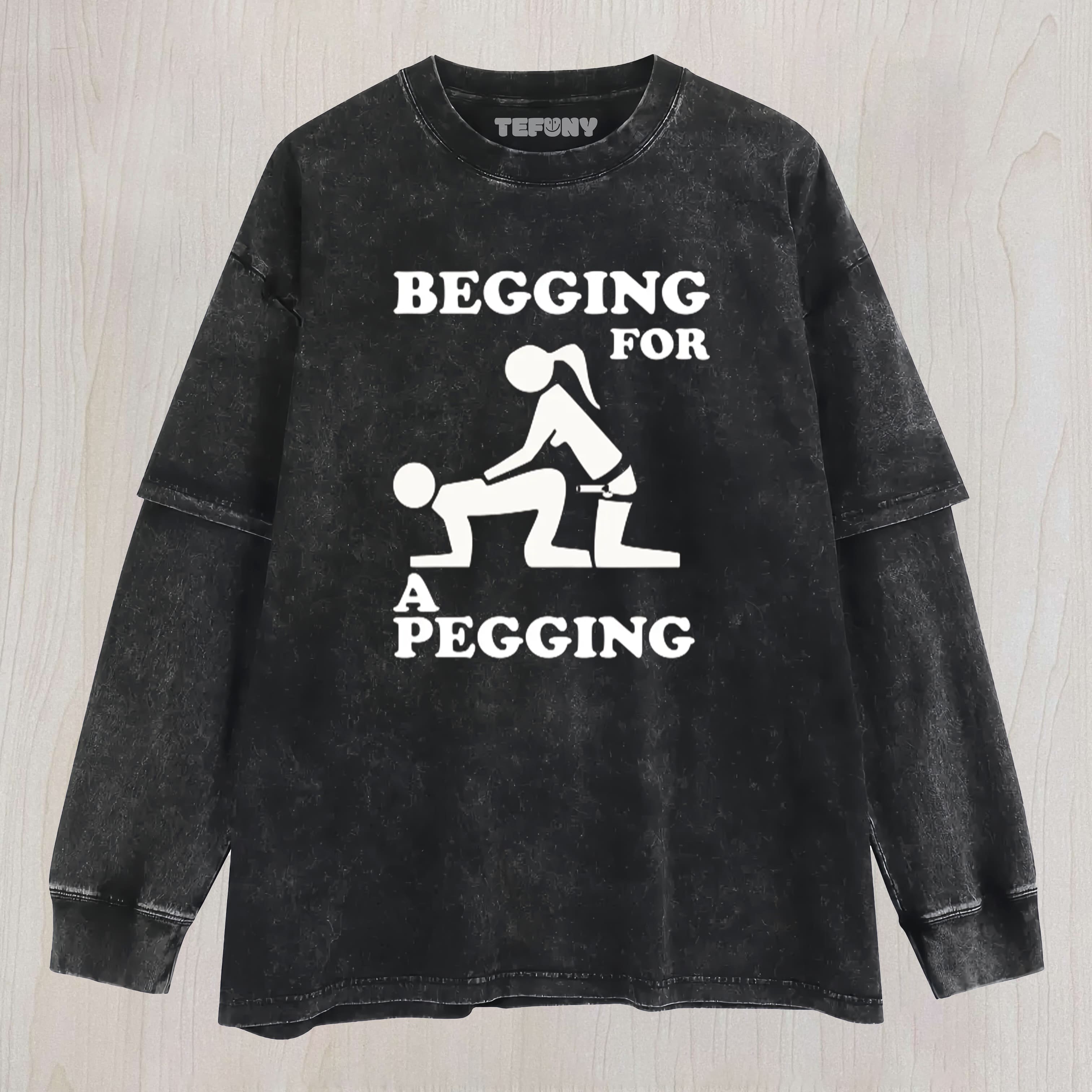 GIFT COOL FASHION RUDE SARCASTIC HUMOUR   LAYERED LONG SLEEVE