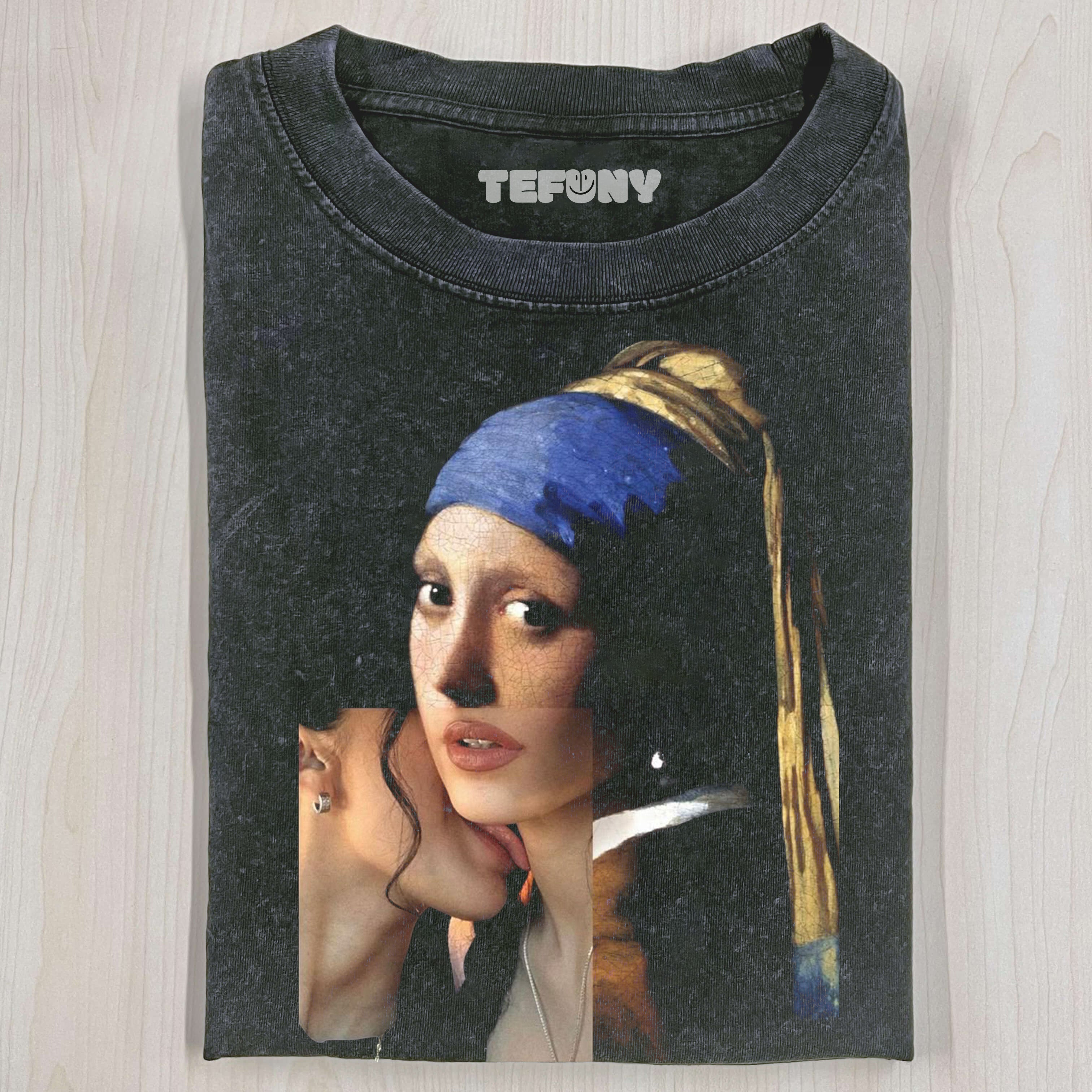 GIRL WITH A PEARL EARRING FUNNY T-SHIRT