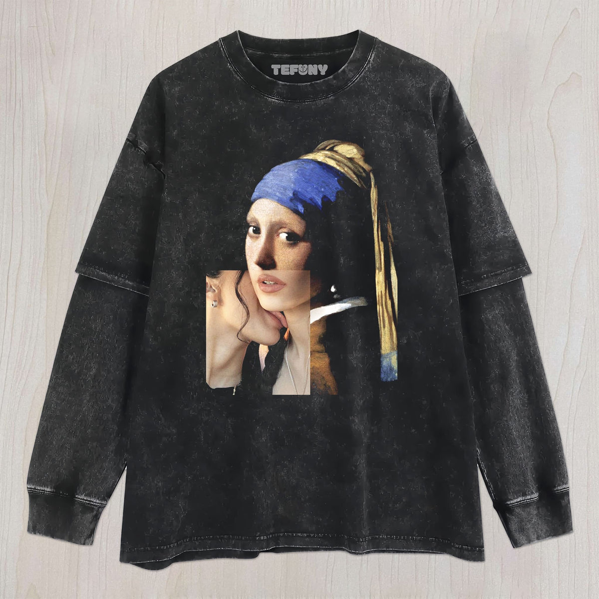 GIRL WITH A PEARL EARRING N UNISEX TEE, TANK TOP, LAYERED LS, SWEATSHIRT & HOODIE