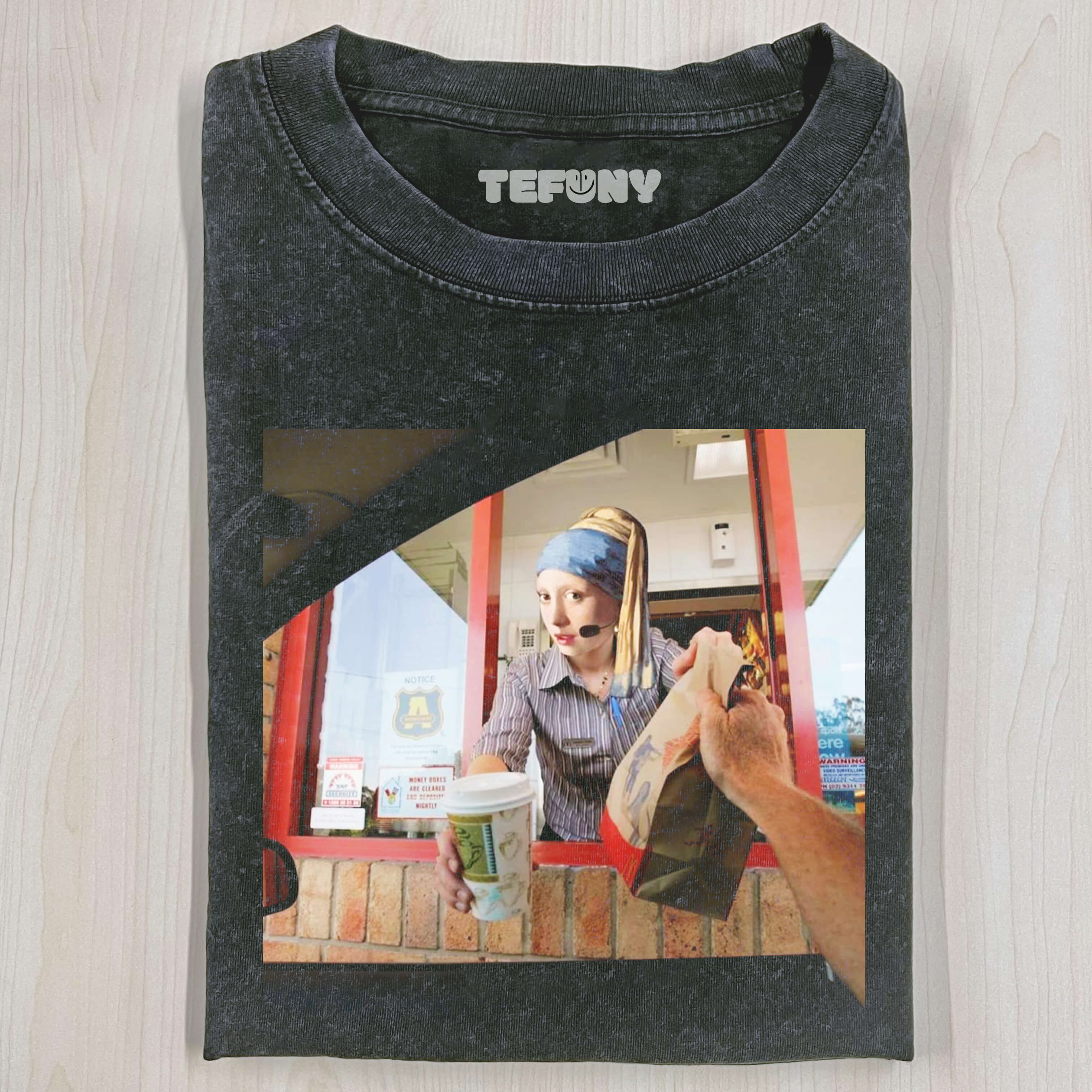 GIRL WITH A PEARL EARRING PARODY T-SHIRT V1