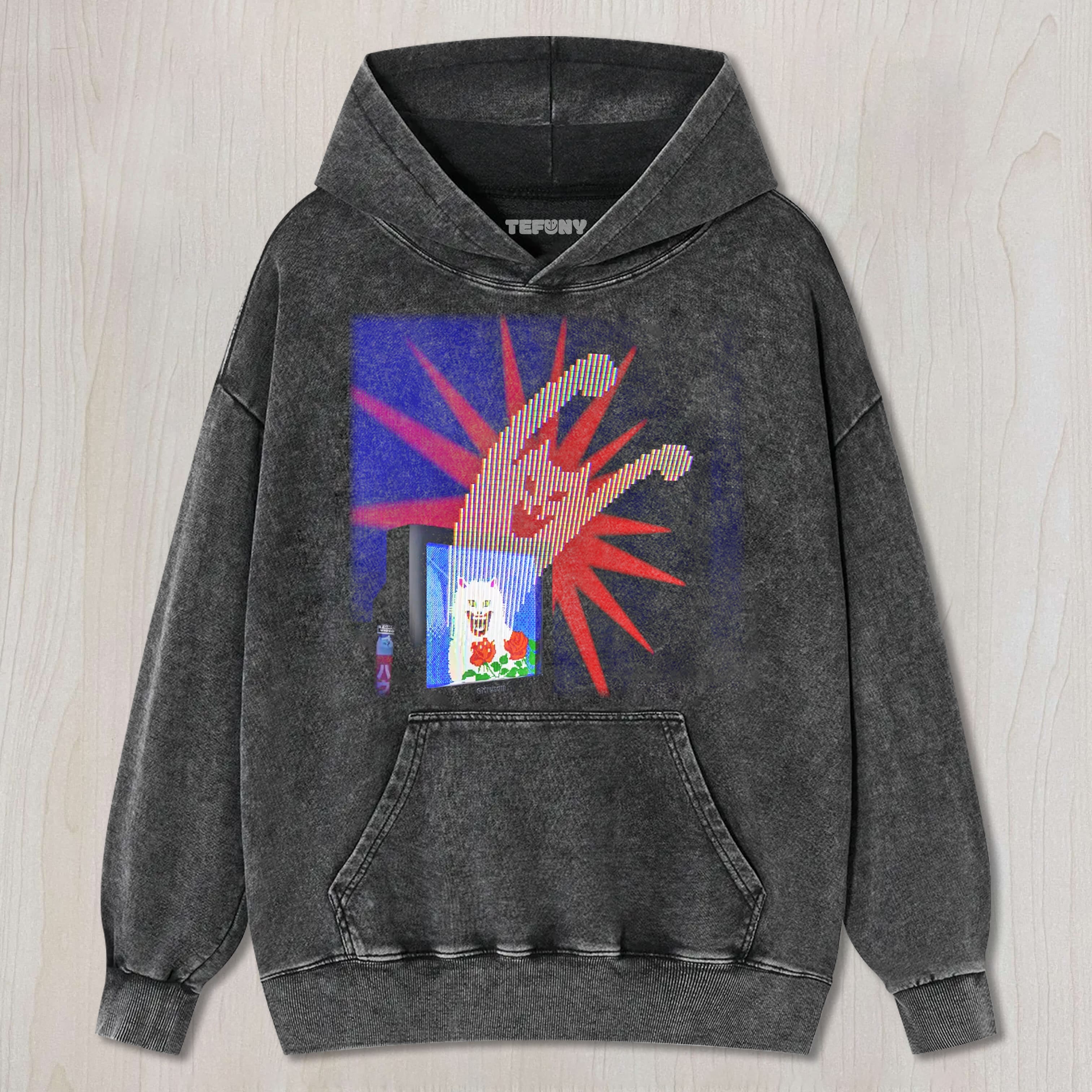 GLITCH CAT TV TEE & SWEAT & HOOD
