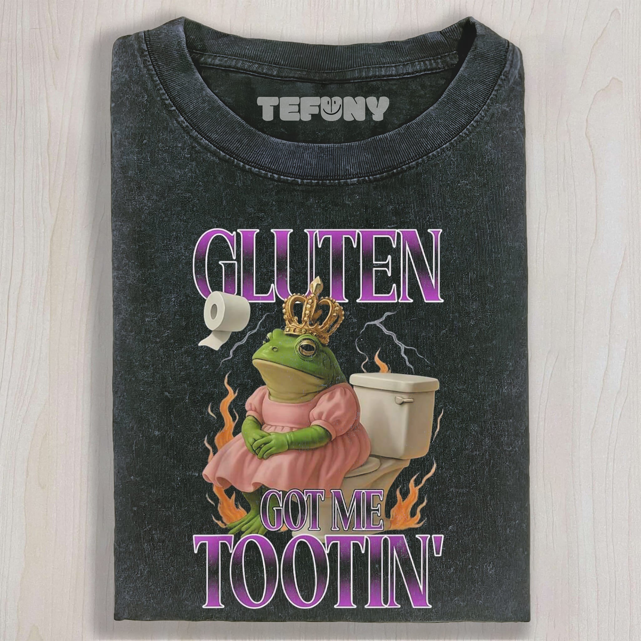 GLUTEN GOT ME TOOTIN UNISEX TEE, TANK TOP, LAYERED LS, SWEATSHIRT & HOODIE