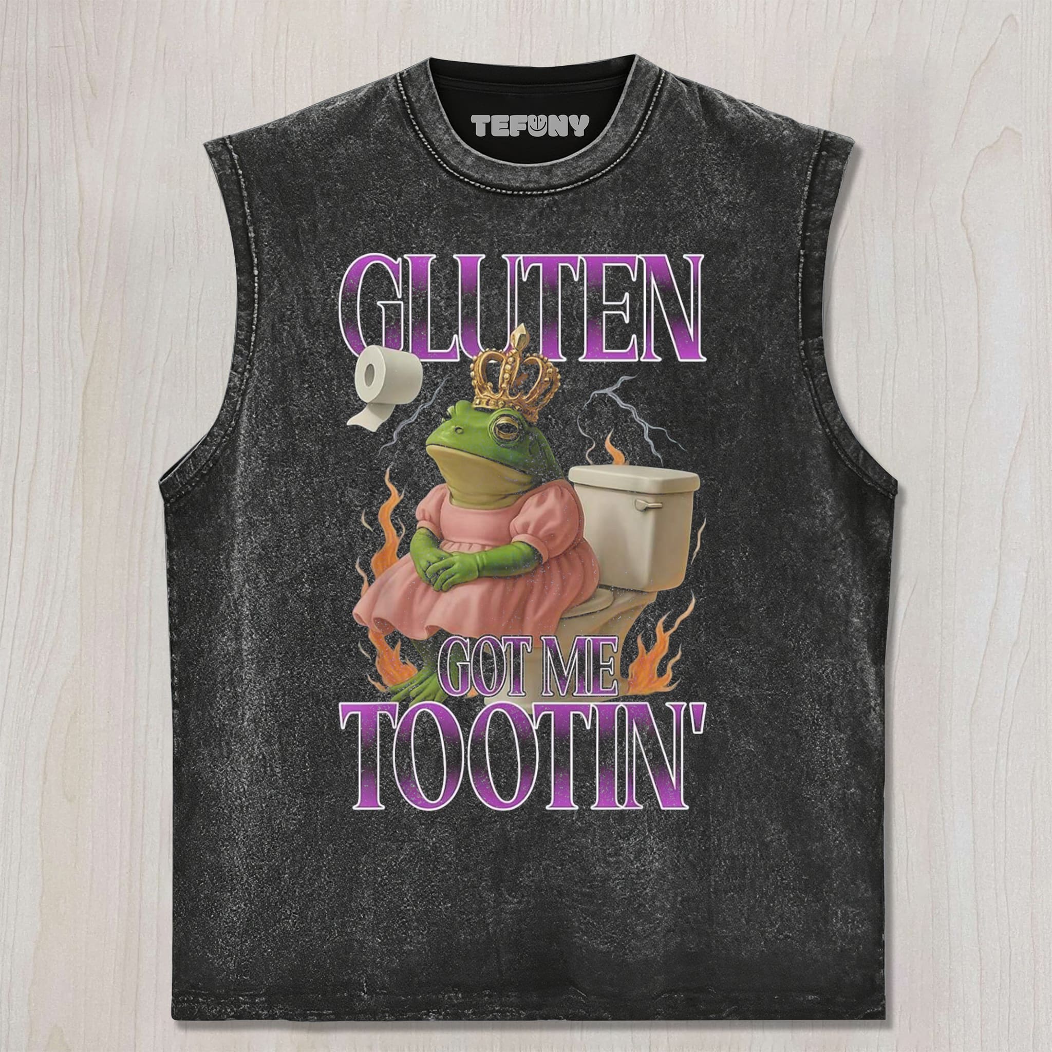 GLUTEN GOT ME TOOTIN UNISEX TEE, TANK TOP, LAYERED LS, SWEATSHIRT & HOODIE