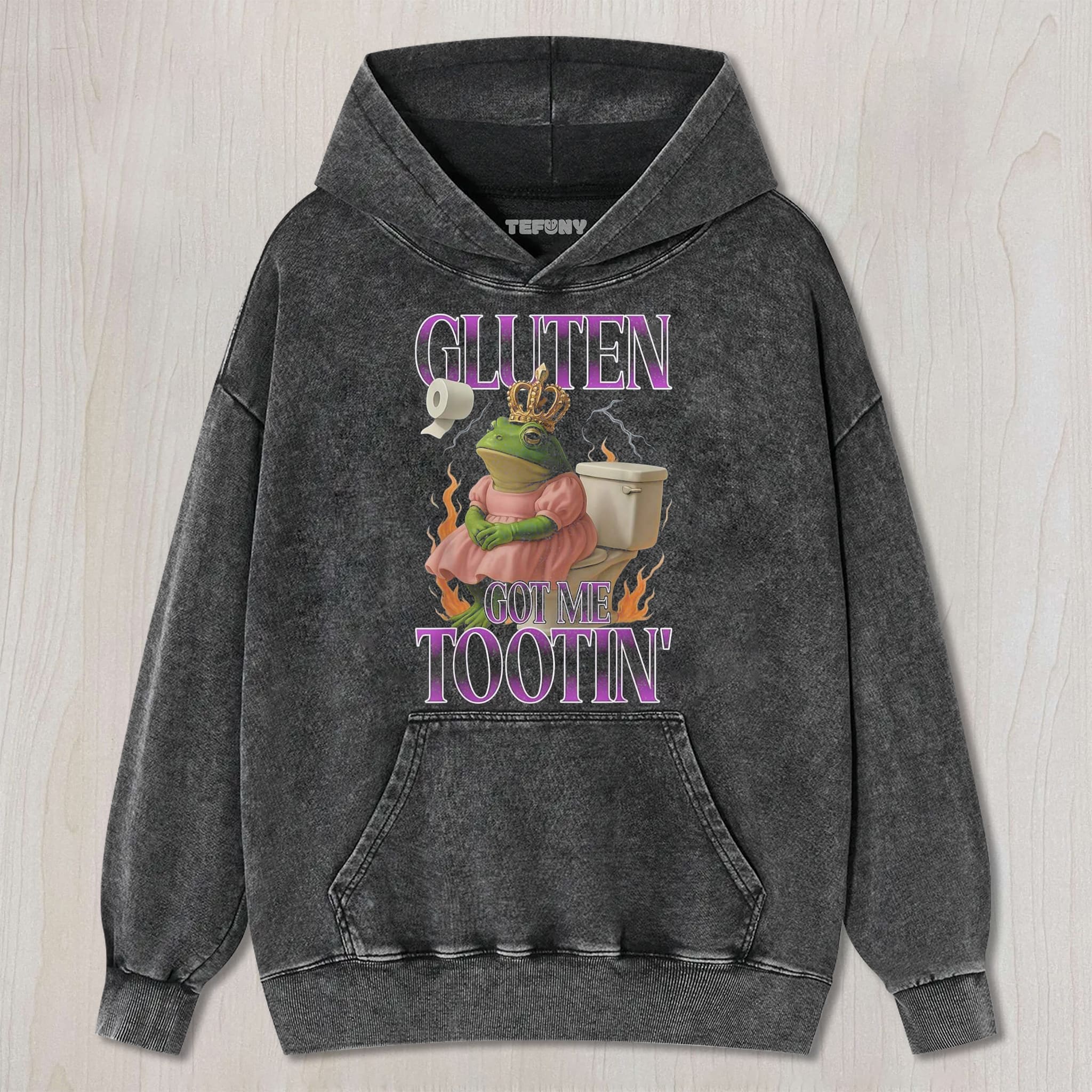 GLUTEN GOT ME TOOTIN UNISEX TEE, TANK TOP, LAYERED LS, SWEATSHIRT & HOODIE