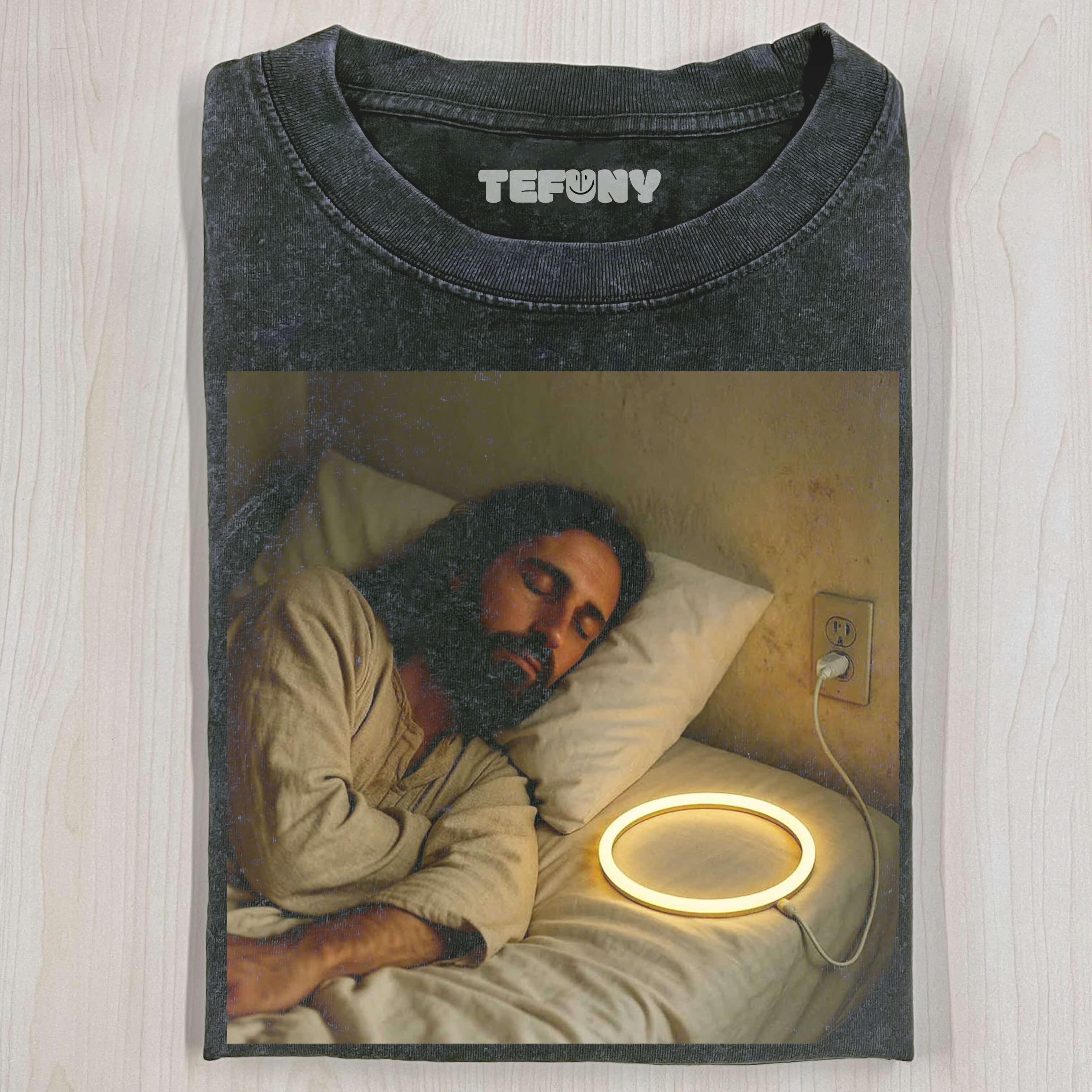 GOD'S HALO ALSO NEEDS TO BE CHARGED T-SHIRT