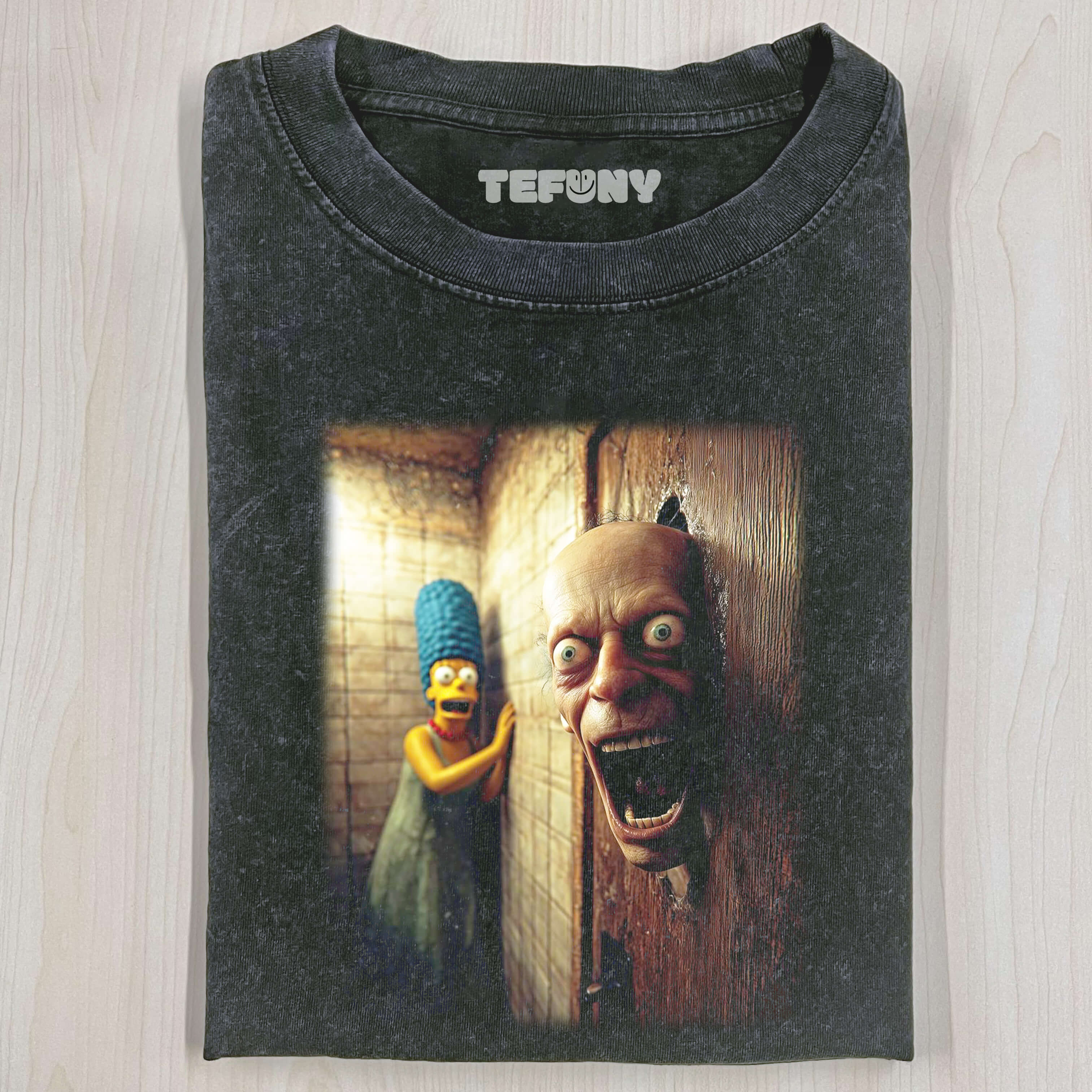 GOLLUM PEEKS AT MARGE SIMPSON TAKING A SHOWER T-SHIRT