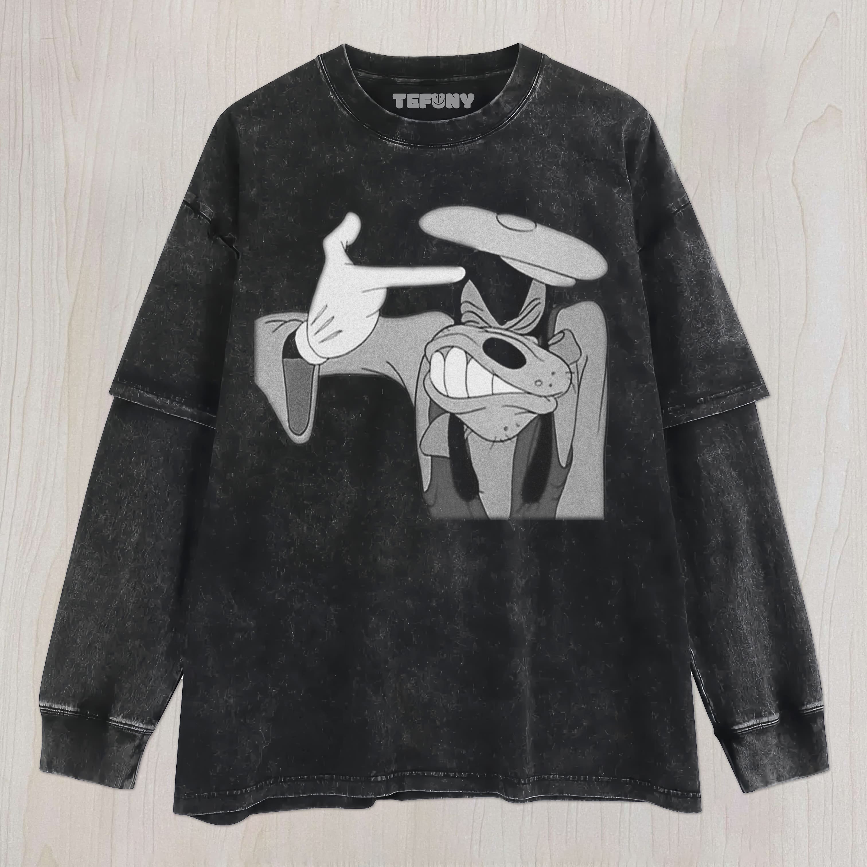 GOOFY SHOOTS HIMSELF UNISEX TEE, TANK TOP, LAYERED LS, SWEATSHIRT & HOODIE