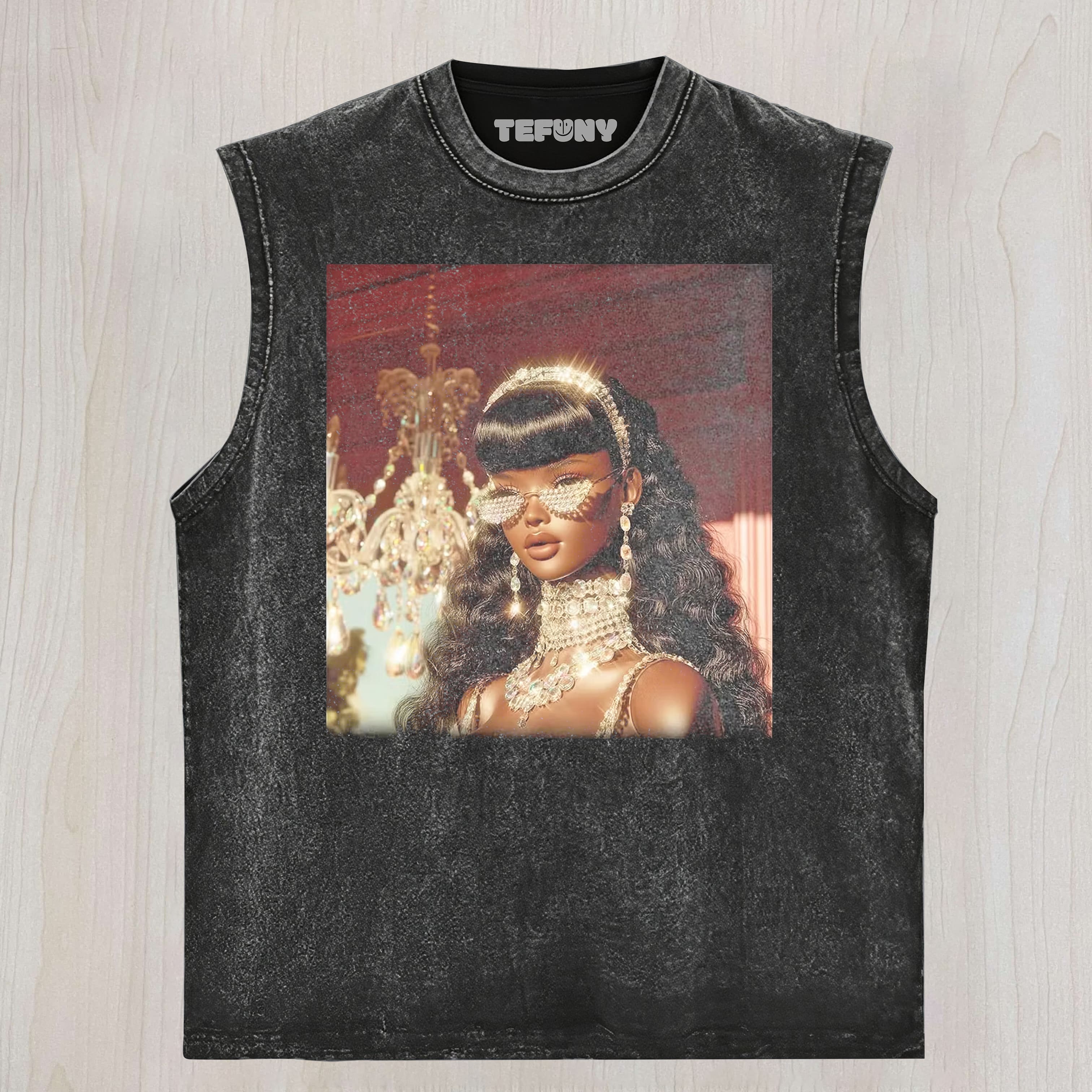 GORGEOUS BLACK GIRLDOLL FACE  UNISEX TEE, TANK TOP, LAYERED LS, SWEATSHIRT & HOODIE