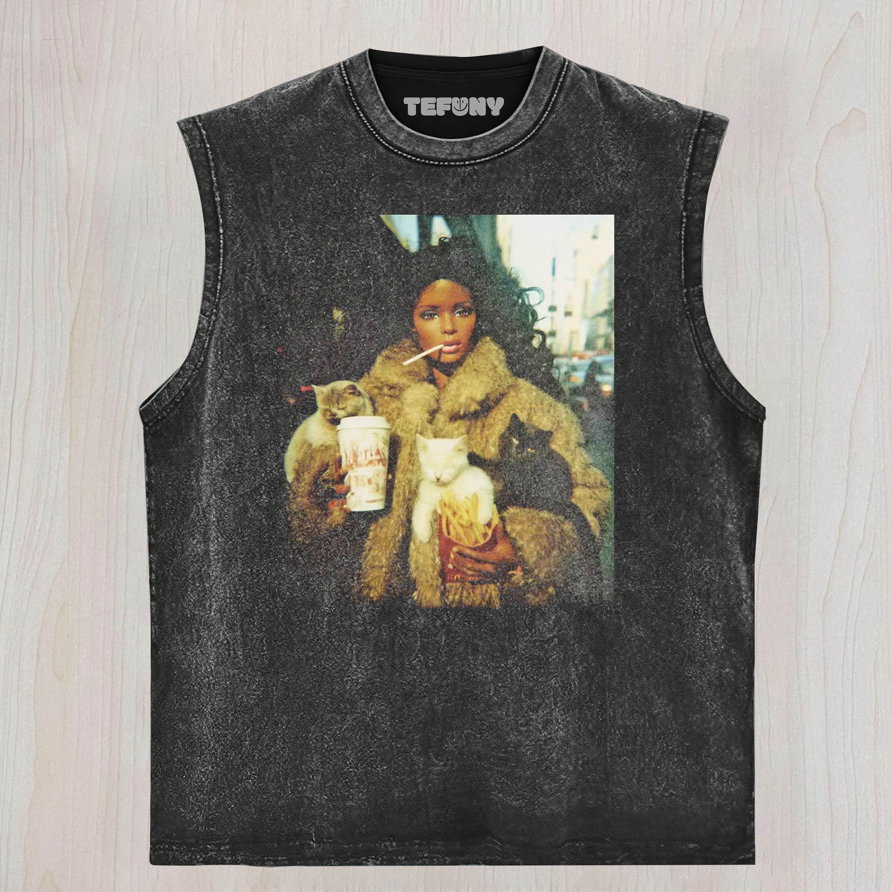 GORGEOUS COATMCDONALD'S BLACK GIRLDOLL FACE UNISEX TEE, TANK TOP, LAYERED LS, SWEATSHIRT & HOODIE