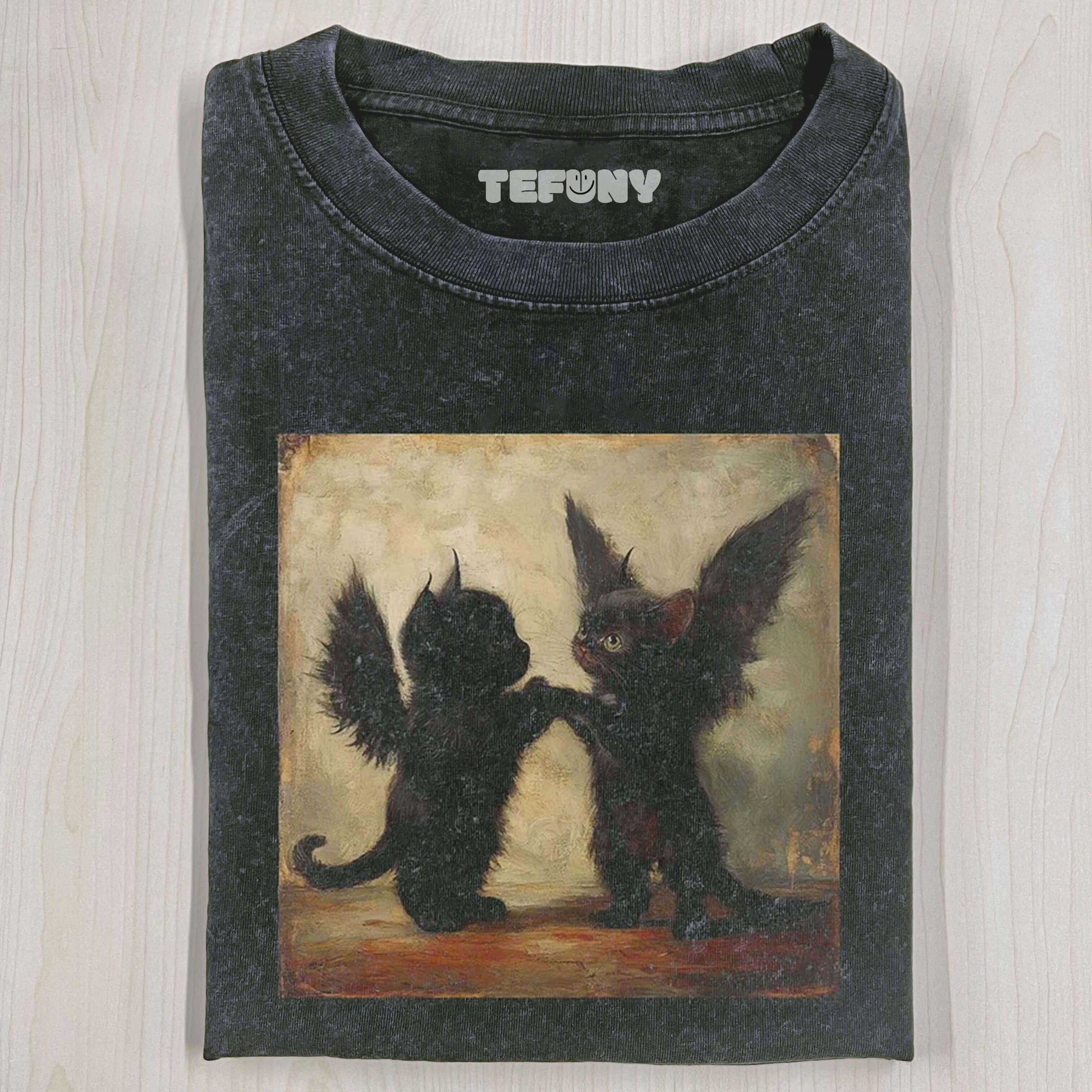 GOTHIC BAT CAT T-SHIRT