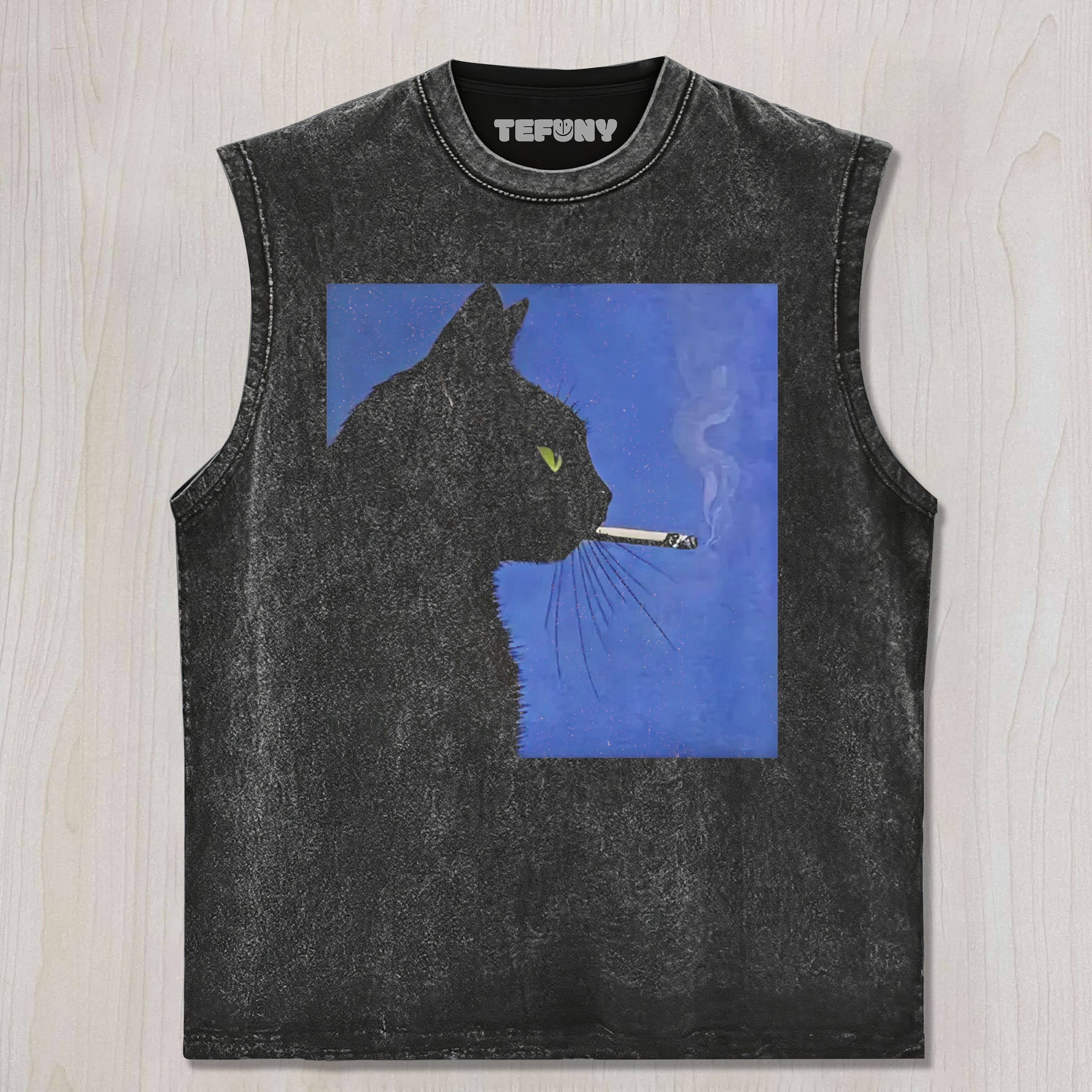 GRAPHIC SMOKING CAT UNISEX TEE, TANK TOP, LAYERED LS, SWEATSHIRT & HOODIE