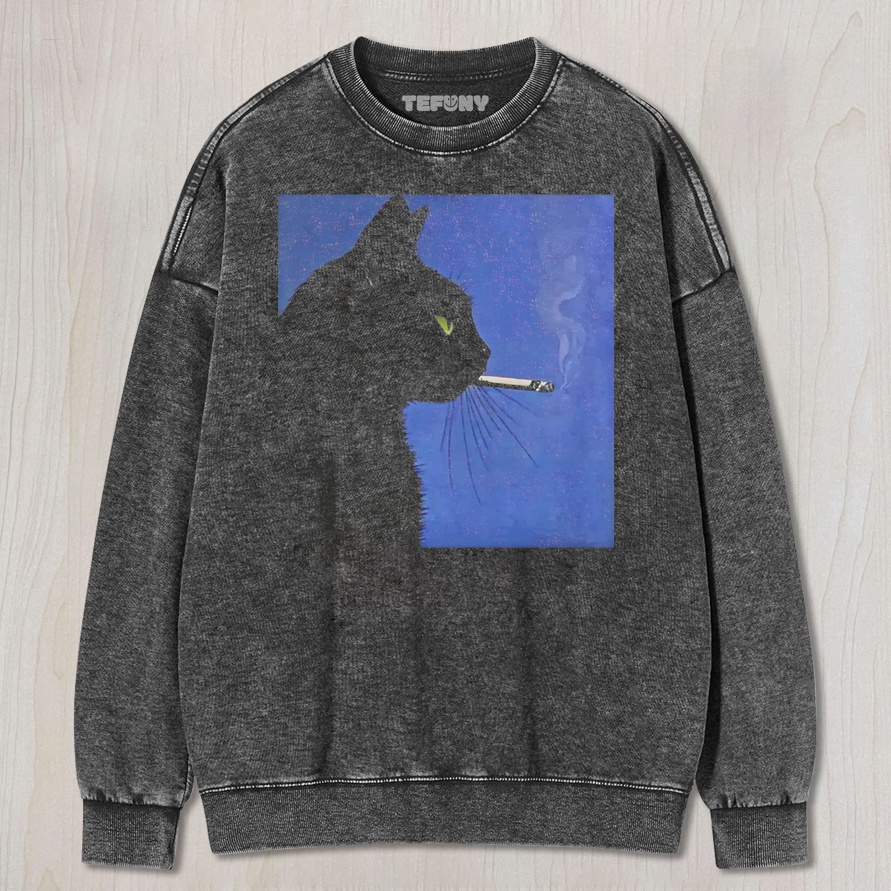 GRAPHIC SMOKING CAT UNISEX TEE, TANK TOP, LAYERED LS, SWEATSHIRT & HOODIE
