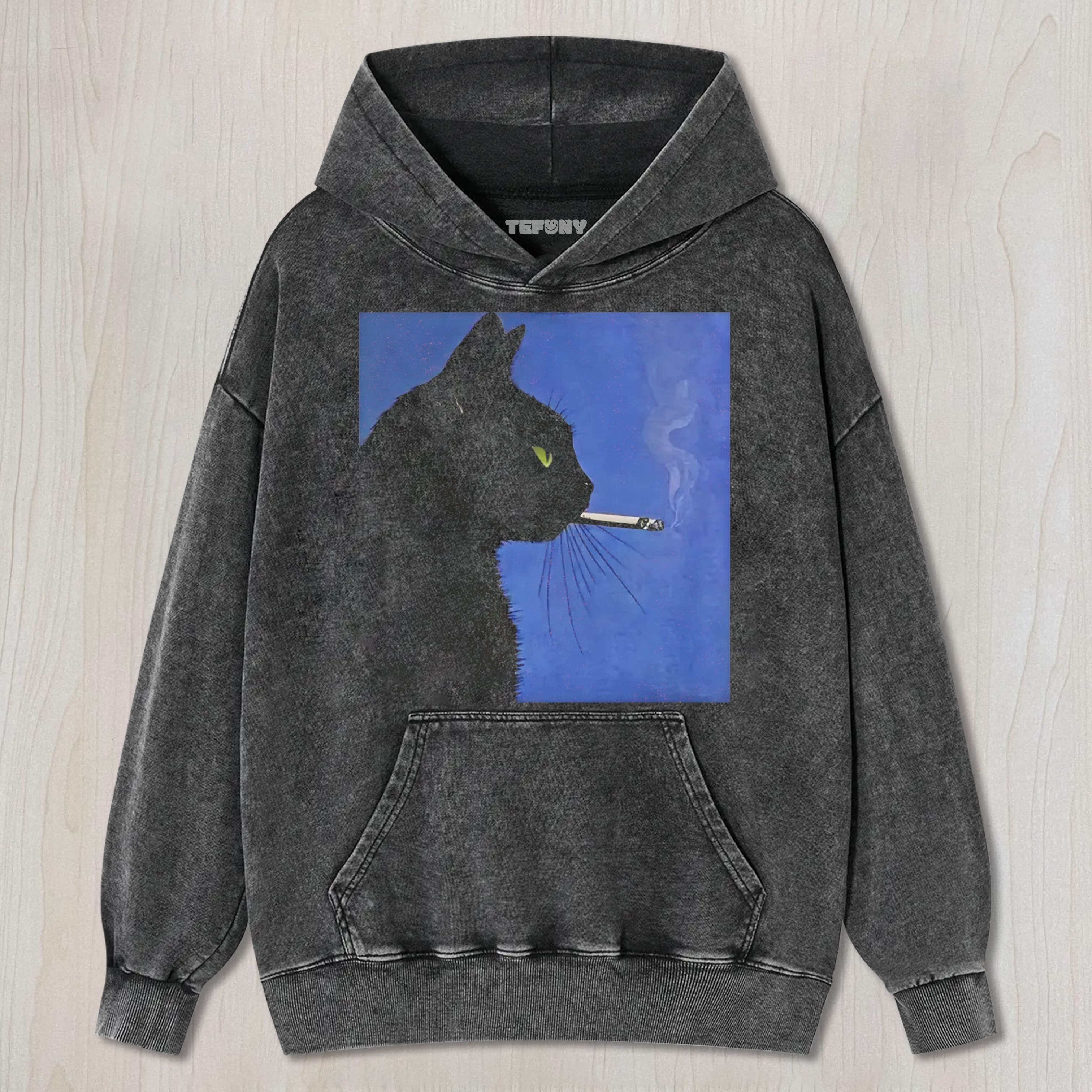 GRAPHIC SMOKING CAT UNISEX TEE, TANK TOP, LAYERED LS, SWEATSHIRT & HOODIE