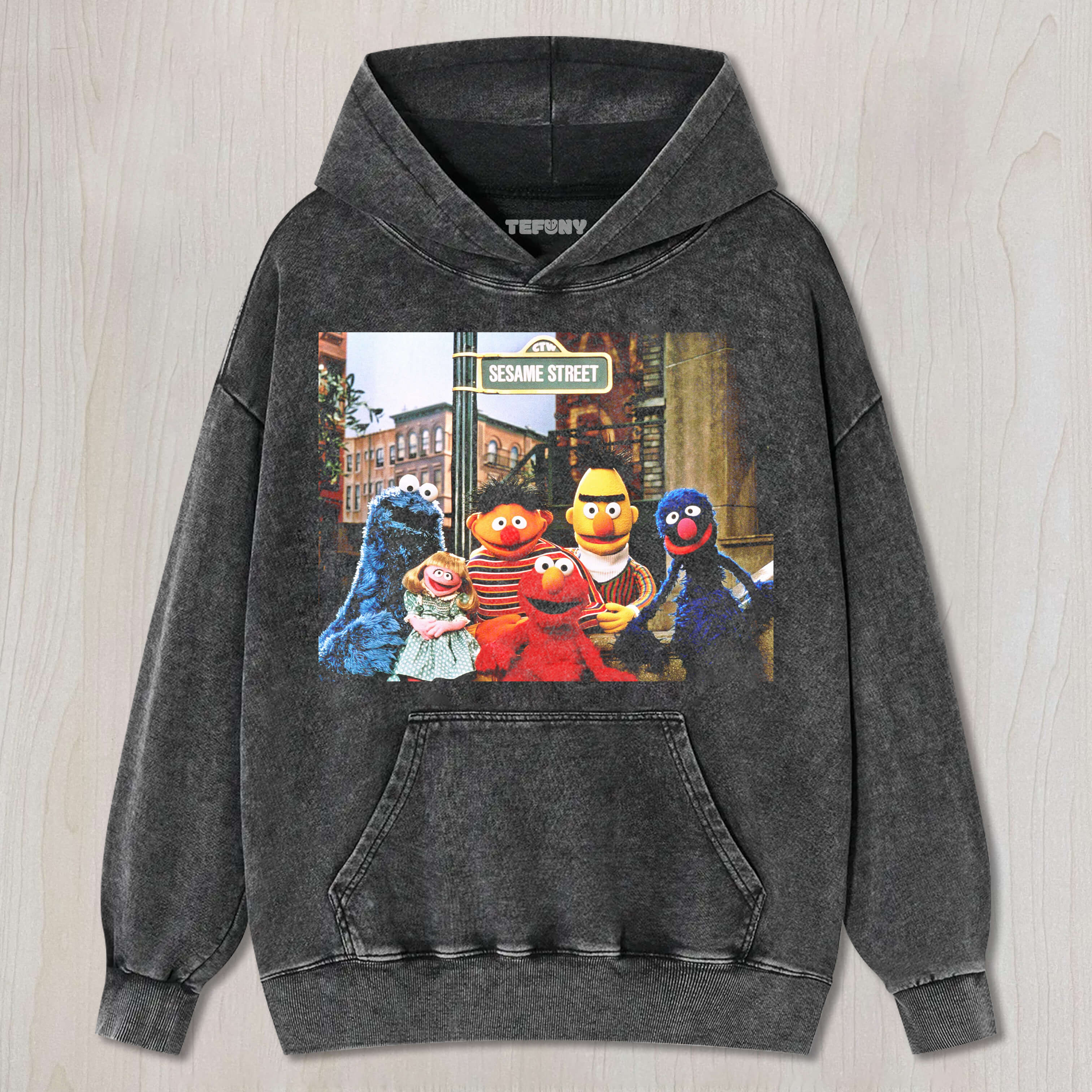GROUP PHOTO ON SESAME STREET T-SHIRT
