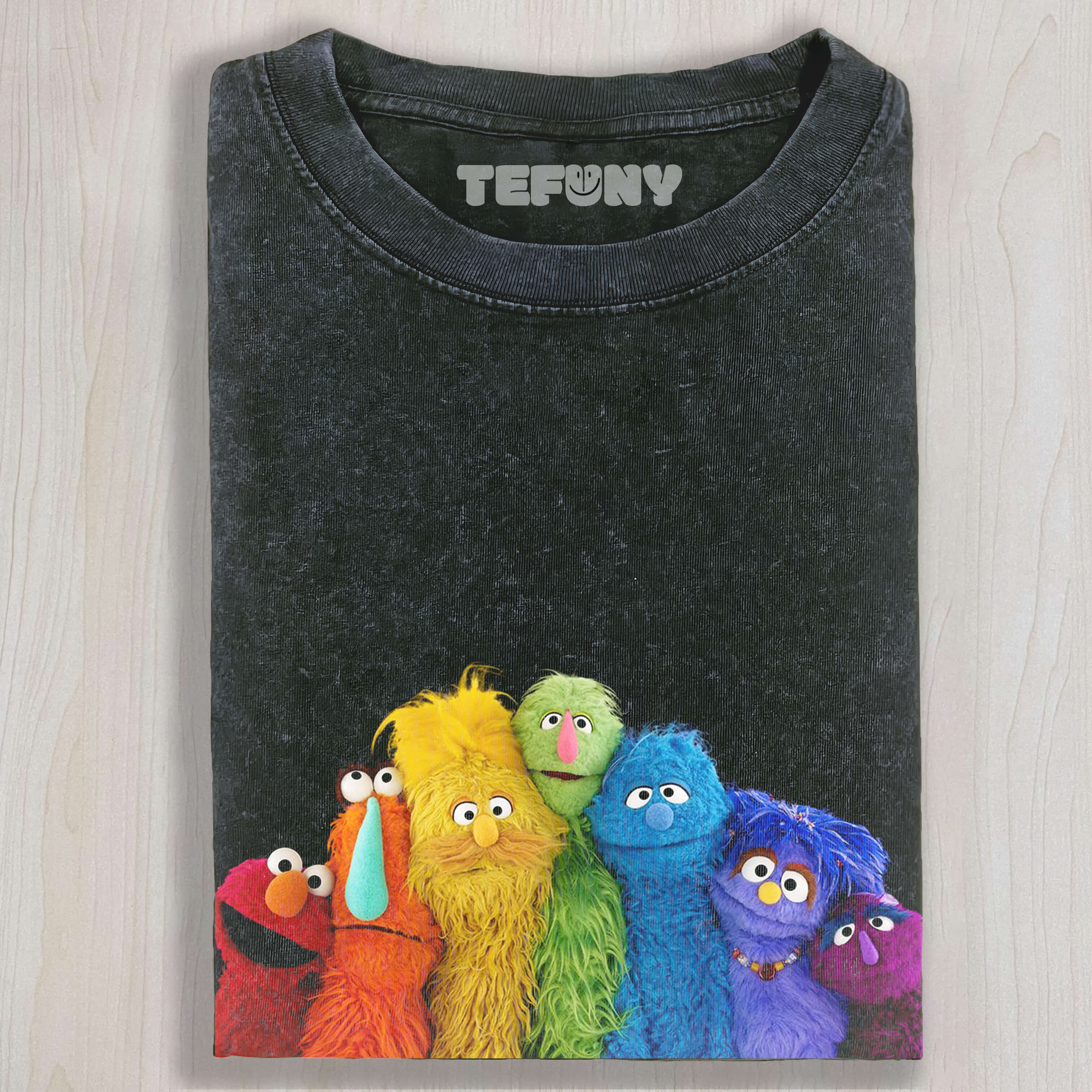 GROUP PHOTO ON SESAME STREET T-SHIRT V2