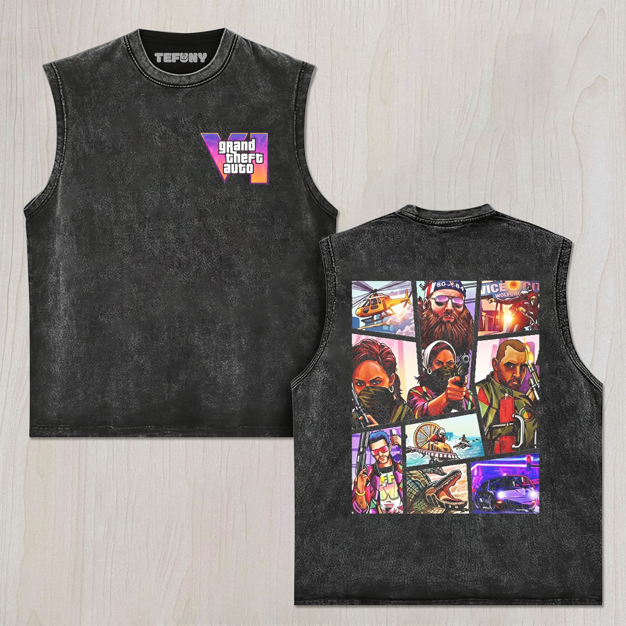 GTA VI V12 UNISEX TEE, TANK TOP, LAYERED LS, SWEATSHIRT & HOODIE
