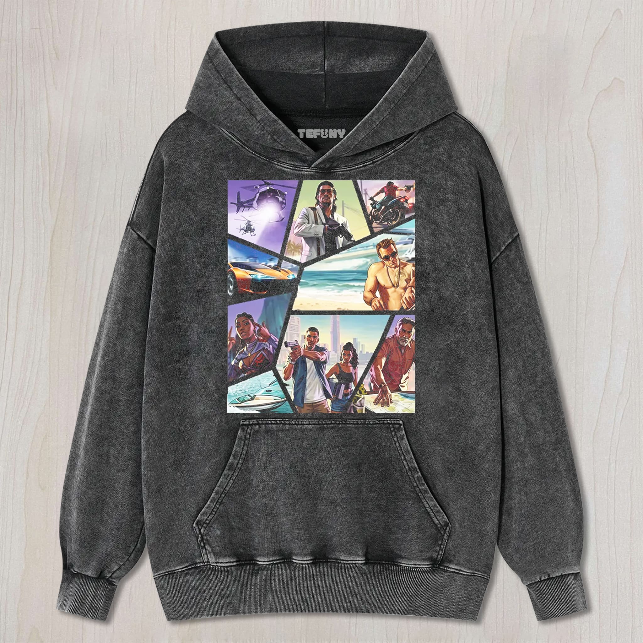 GTA VI V13 UNISEX TEE, TANK TOP, LAYERED LS, SWEATSHIRT & HOODIE
