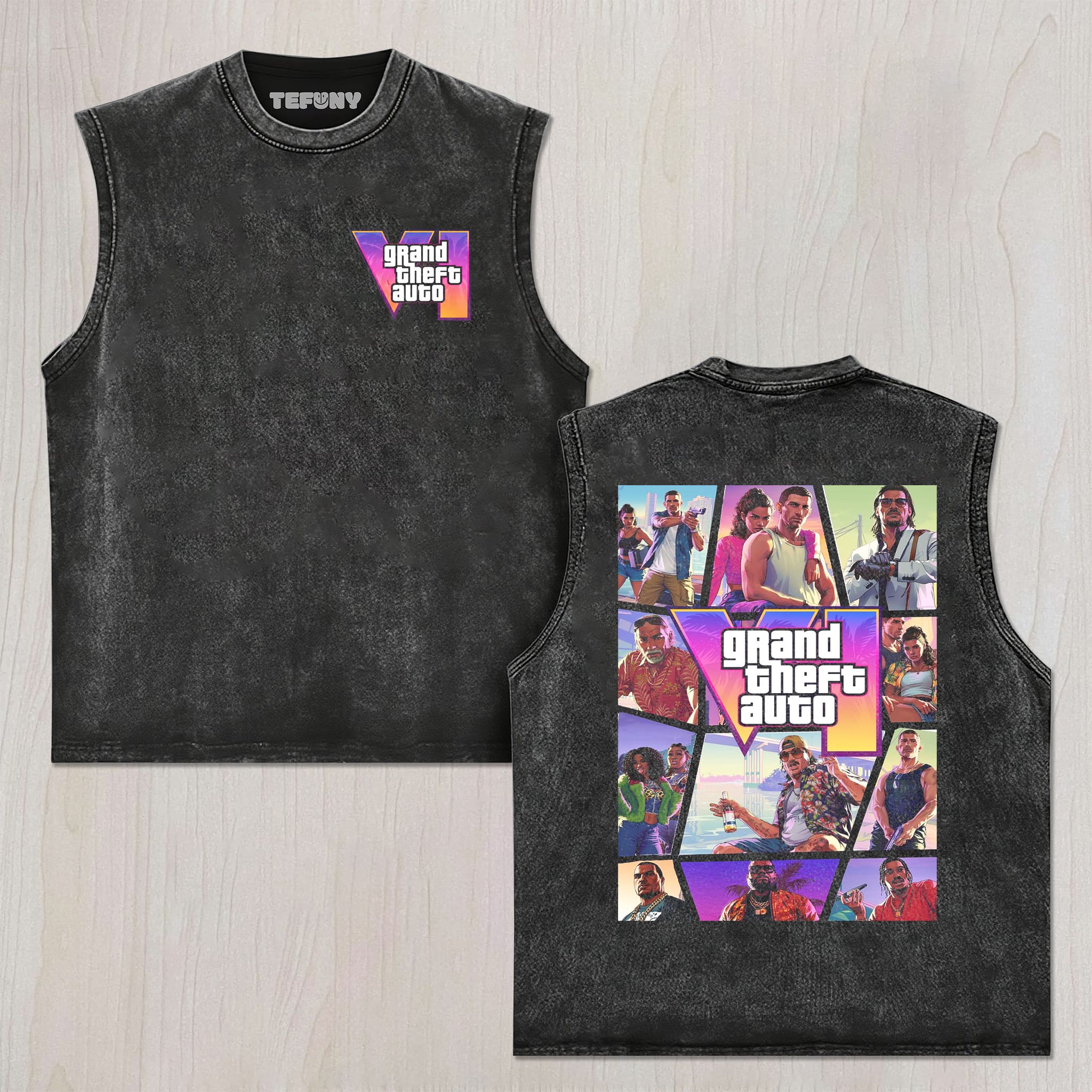GTA VI V8 UNISEX TEE, TANK TOP, LAYERED LS, SWEATSHIRT & HOODIE