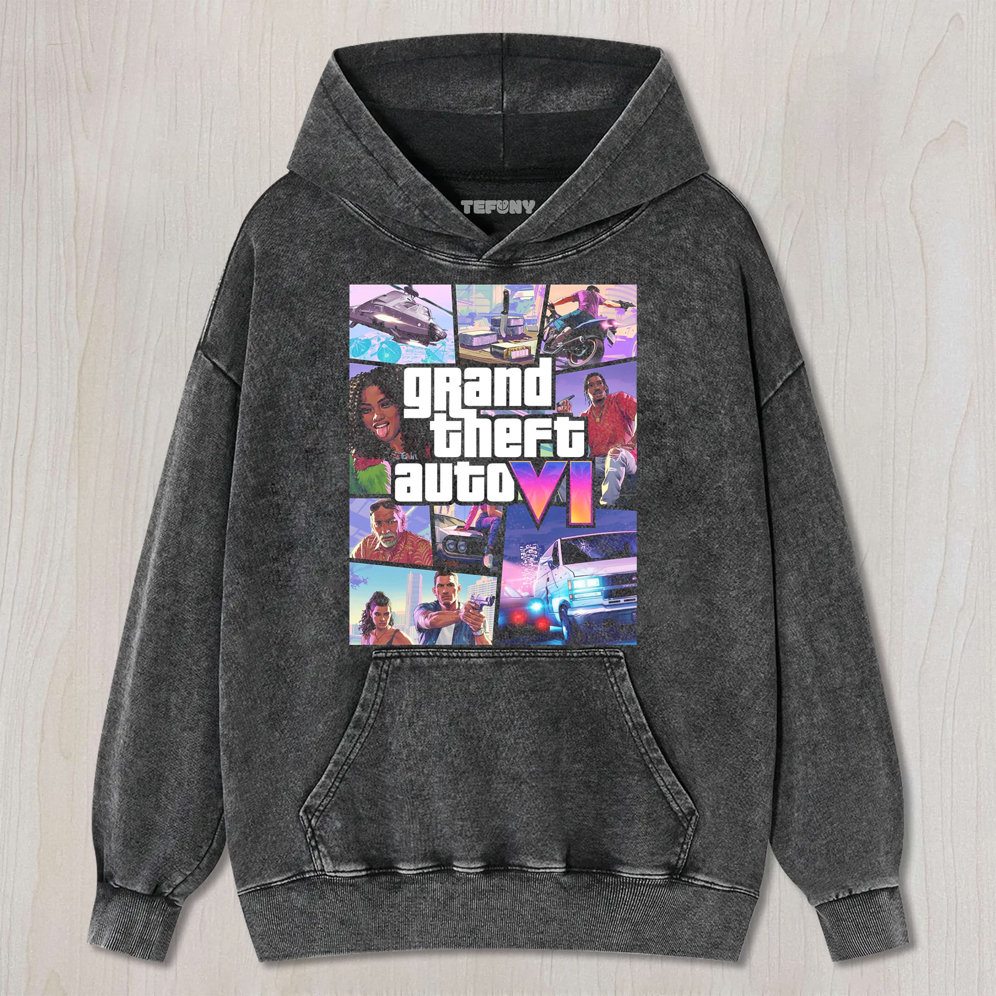 GTA VI V9 UNISEX TEE, TANK TOP, LAYERED LS, SWEATSHIRT & HOODIE