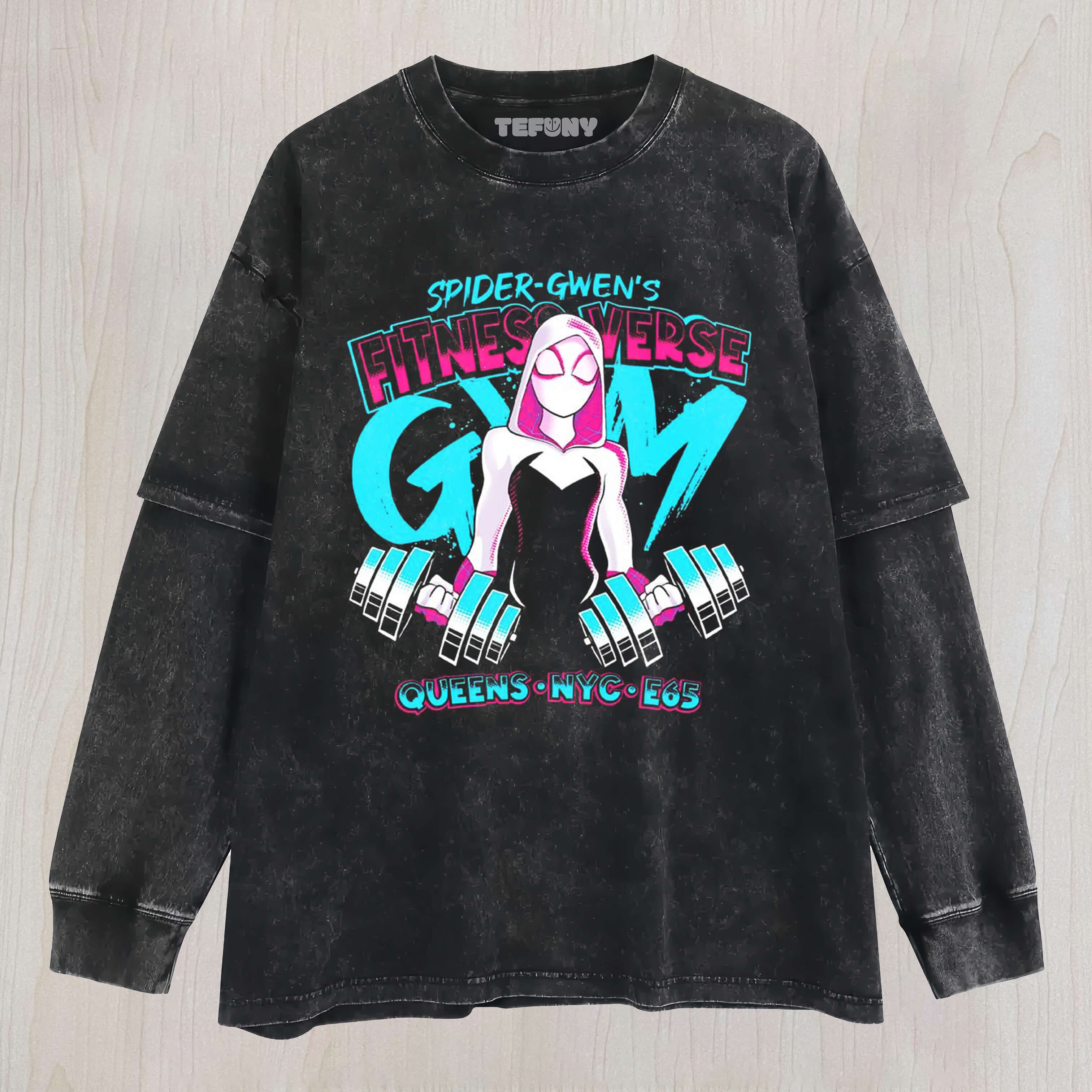 GWEN AT THE GYM LAYERED LONG SLEEVE