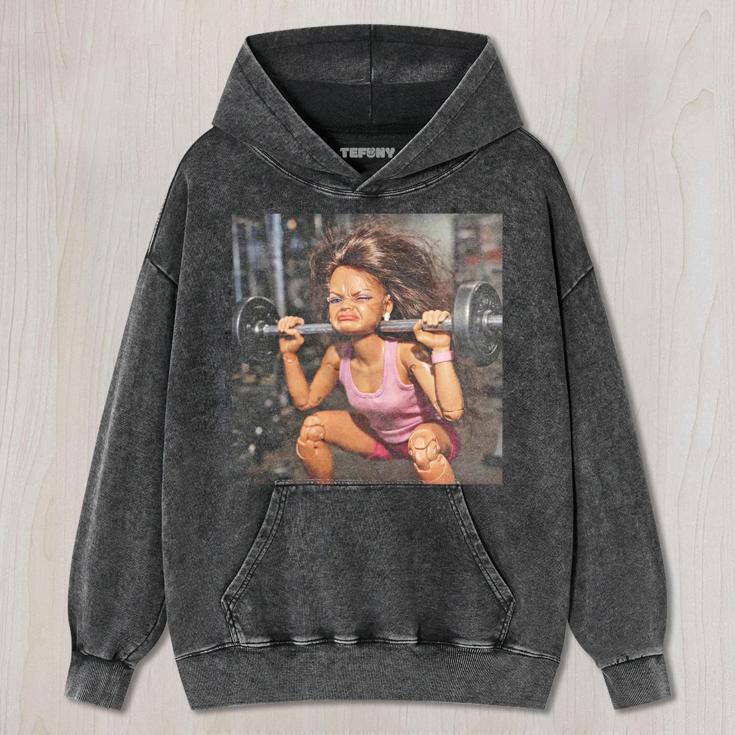 GYM DOLL GIRL FACE MEME UNISEX TEE, TANK TOP, LAYERED LS, SWEATSHIRT & HOODIE