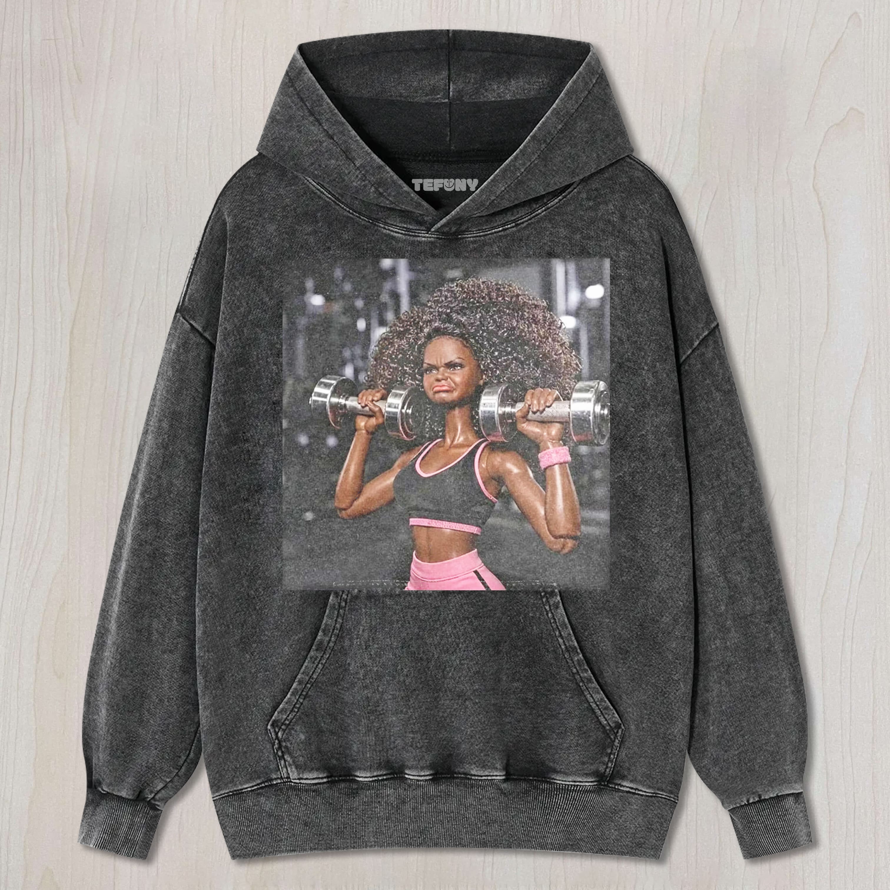 GYM DOLL GIRL FUNNY FACE MEME V13 UNISEX TEE, TANK TOP, LAYERED LS, SWEATSHIRT & HOODIE