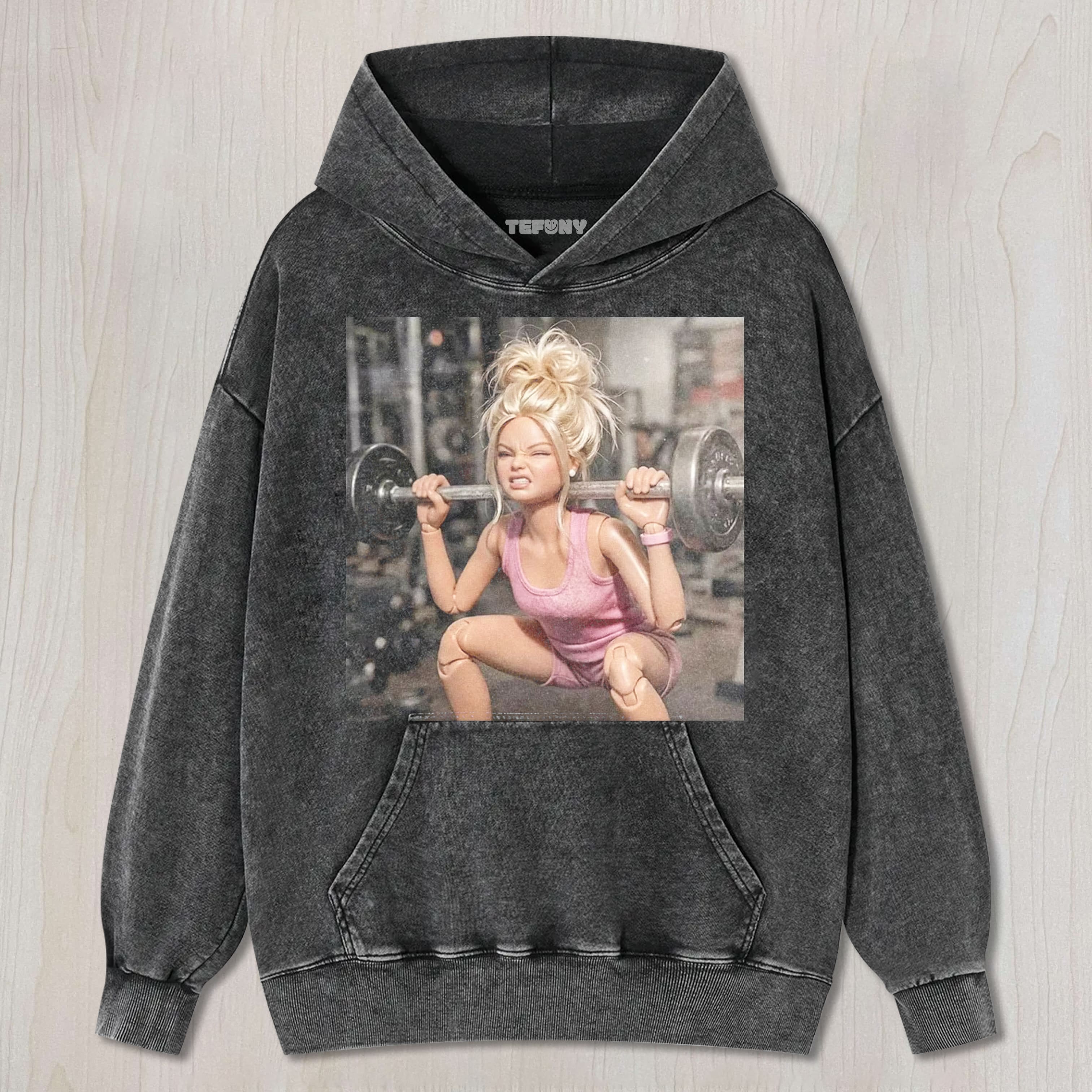 GYM DOLL GIRL FUNNY FACE MEME V15 UNISEX TEE, TANK TOP, LAYERED LS, SWEATSHIRT & HOODIE