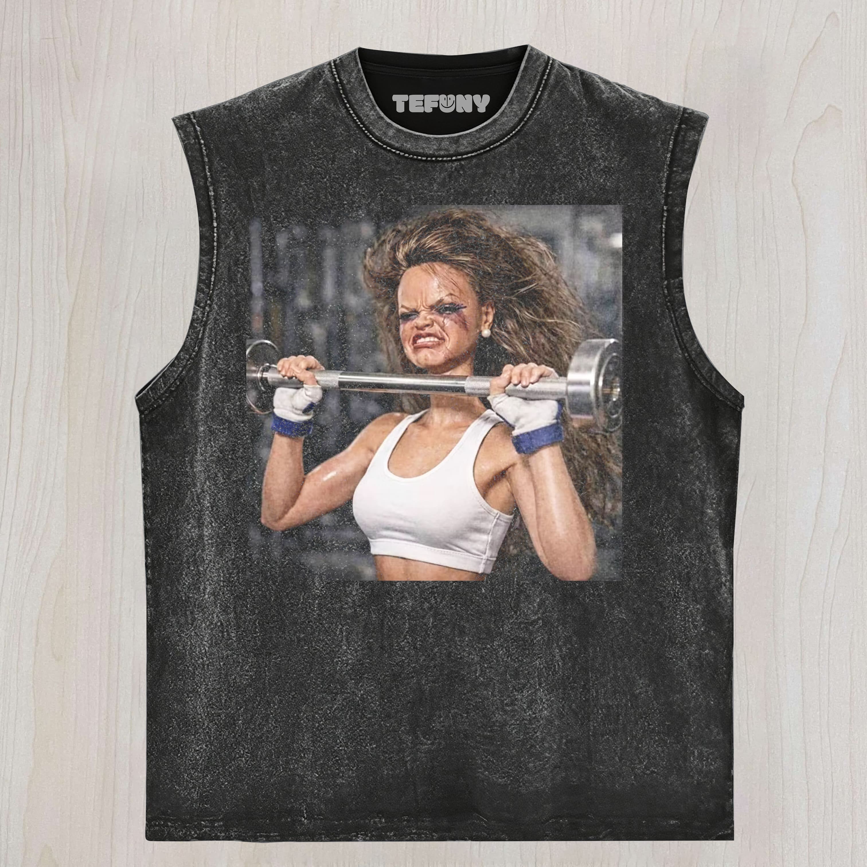 GYM DOLL GIRL FUNNY FACE MEME V3 UNISEX TEE, TANK TOP, LAYERED LS, SWEATSHIRT & HOODIE