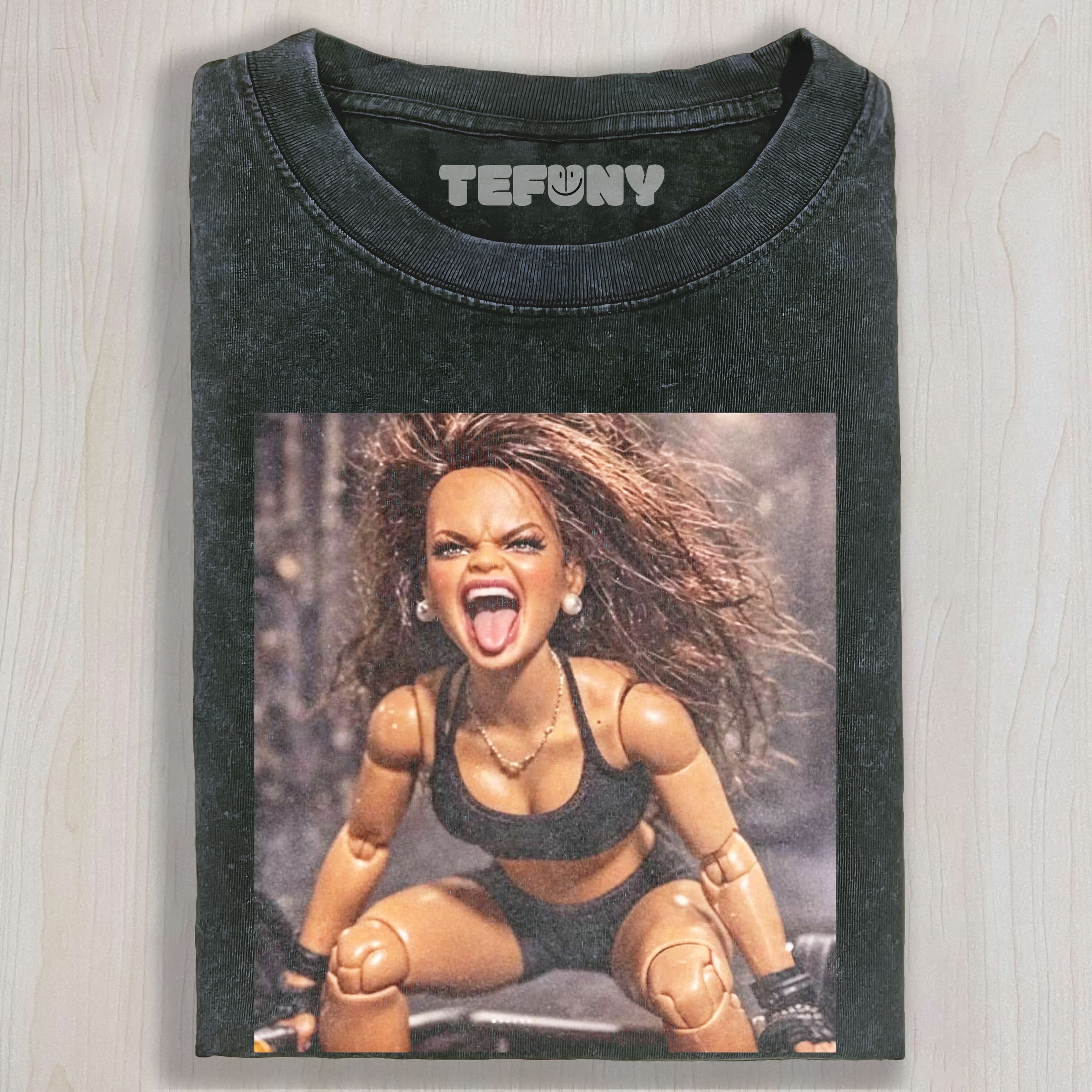 GYM DOLL GIRL FUNNY FACE MEMEV5 UNISEX TEE, TANK TOP, LAYERED LS, SWEATSHIRT & HOODIE