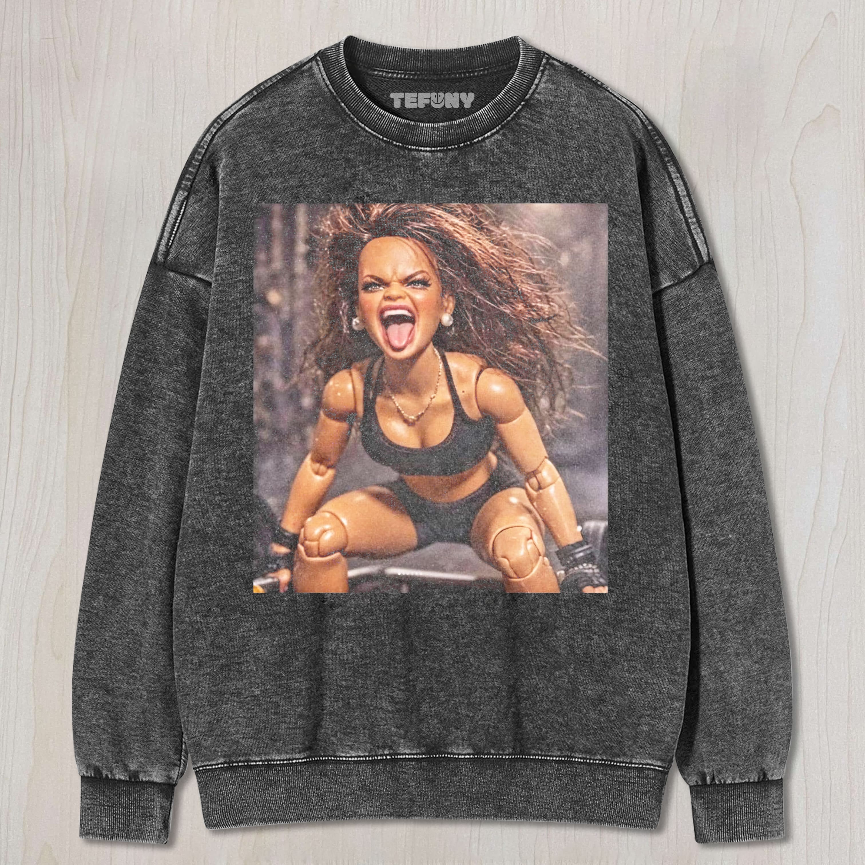 GYM DOLL GIRL FUNNY FACE MEMEV5 UNISEX TEE, TANK TOP, LAYERED LS, SWEATSHIRT & HOODIE